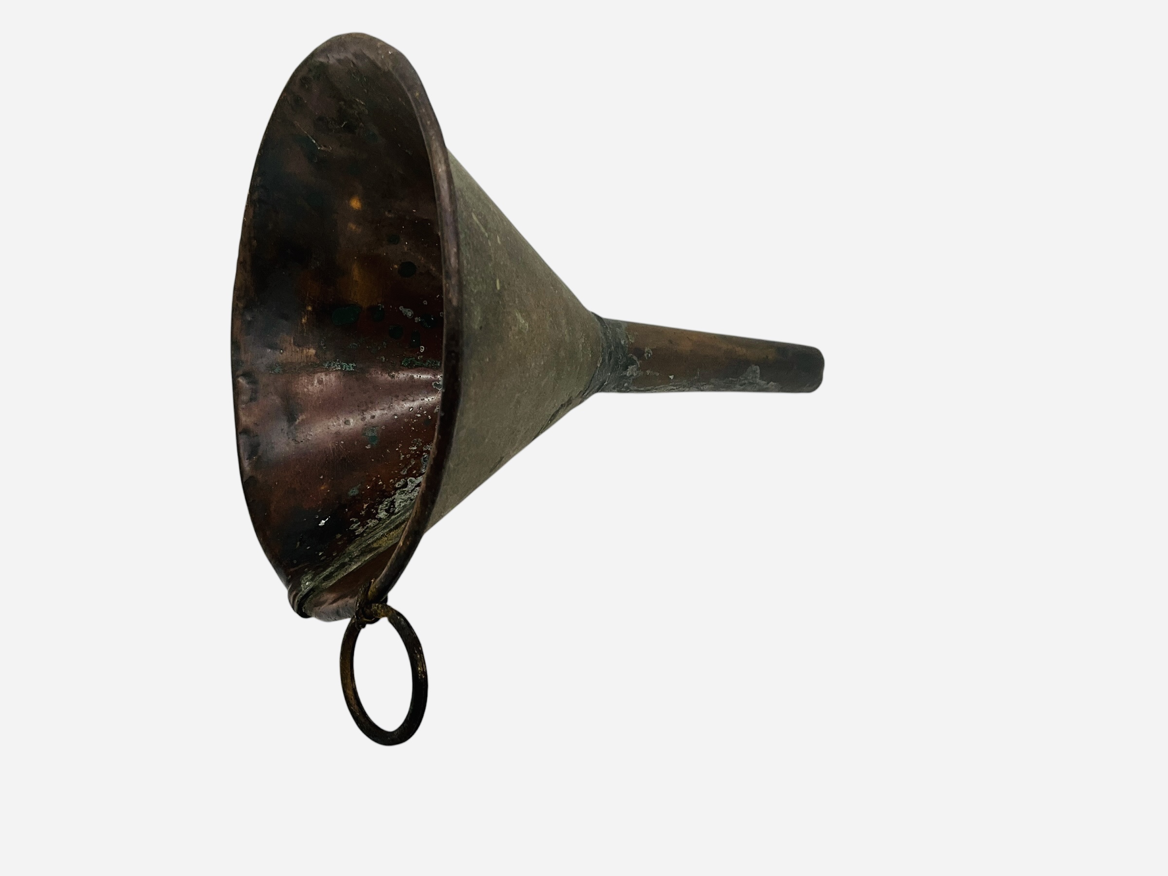 Antique Handmade Copper Funnel