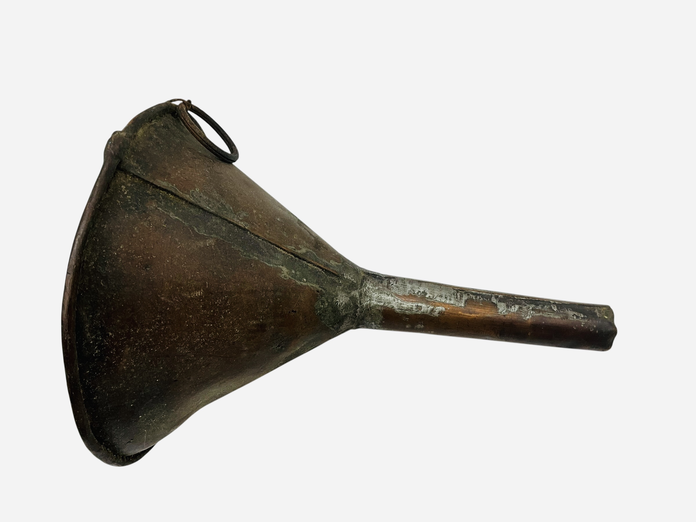 Antique Handmade Copper Funnel