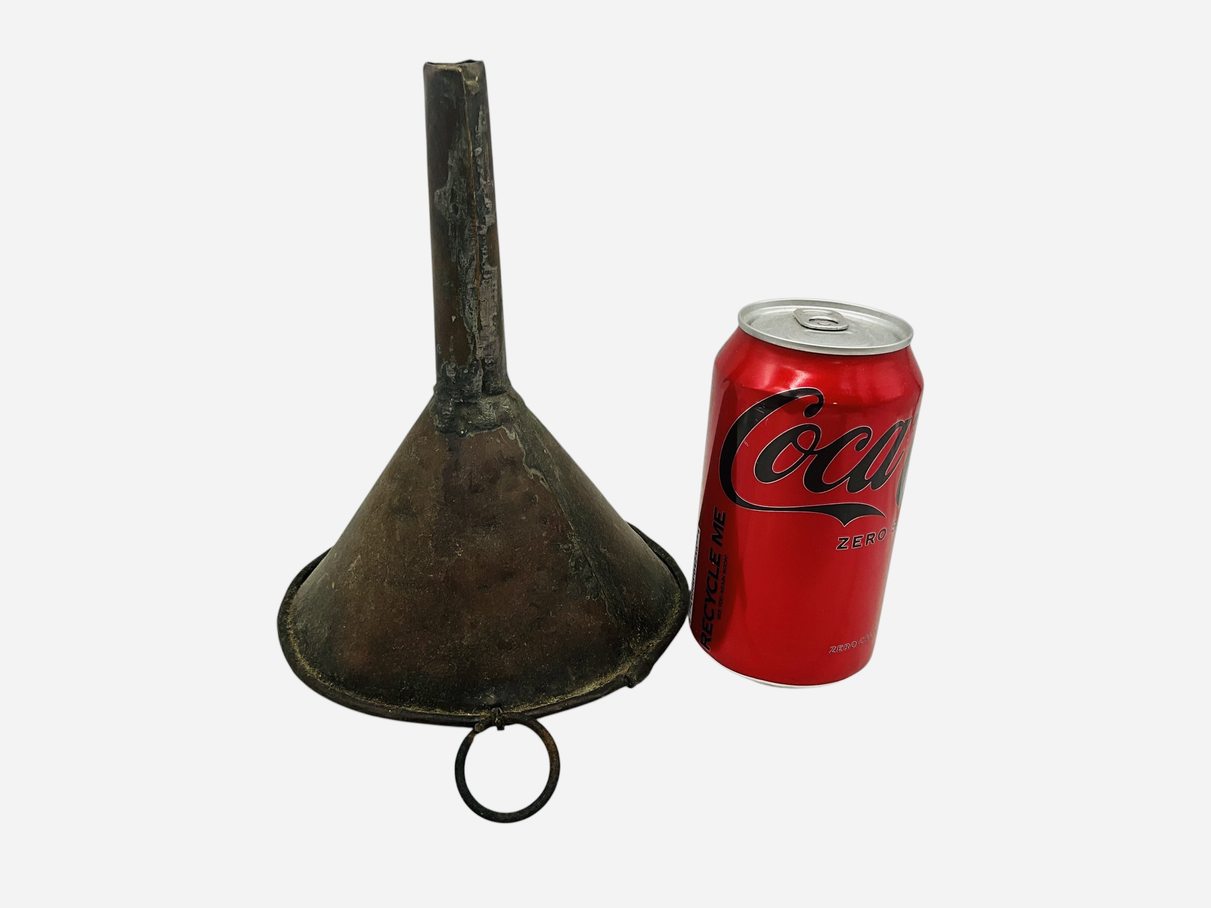 Antique Handmade Copper Funnel