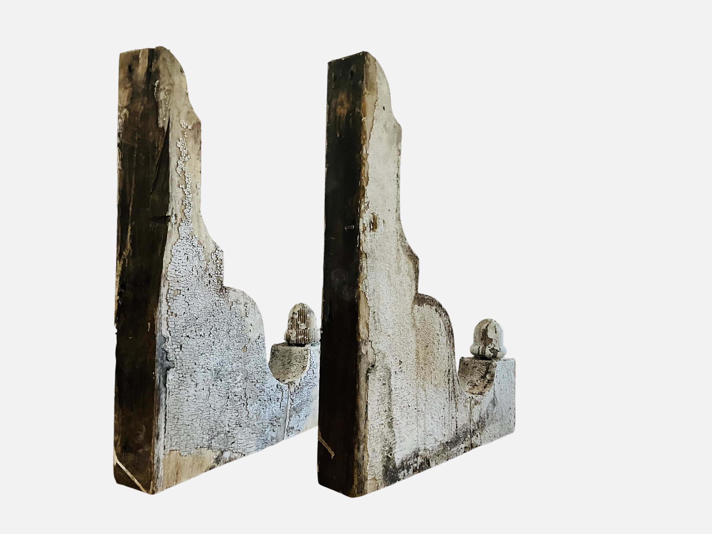 Pair Antique Wooden Matching Corbels Architectural Salvage
