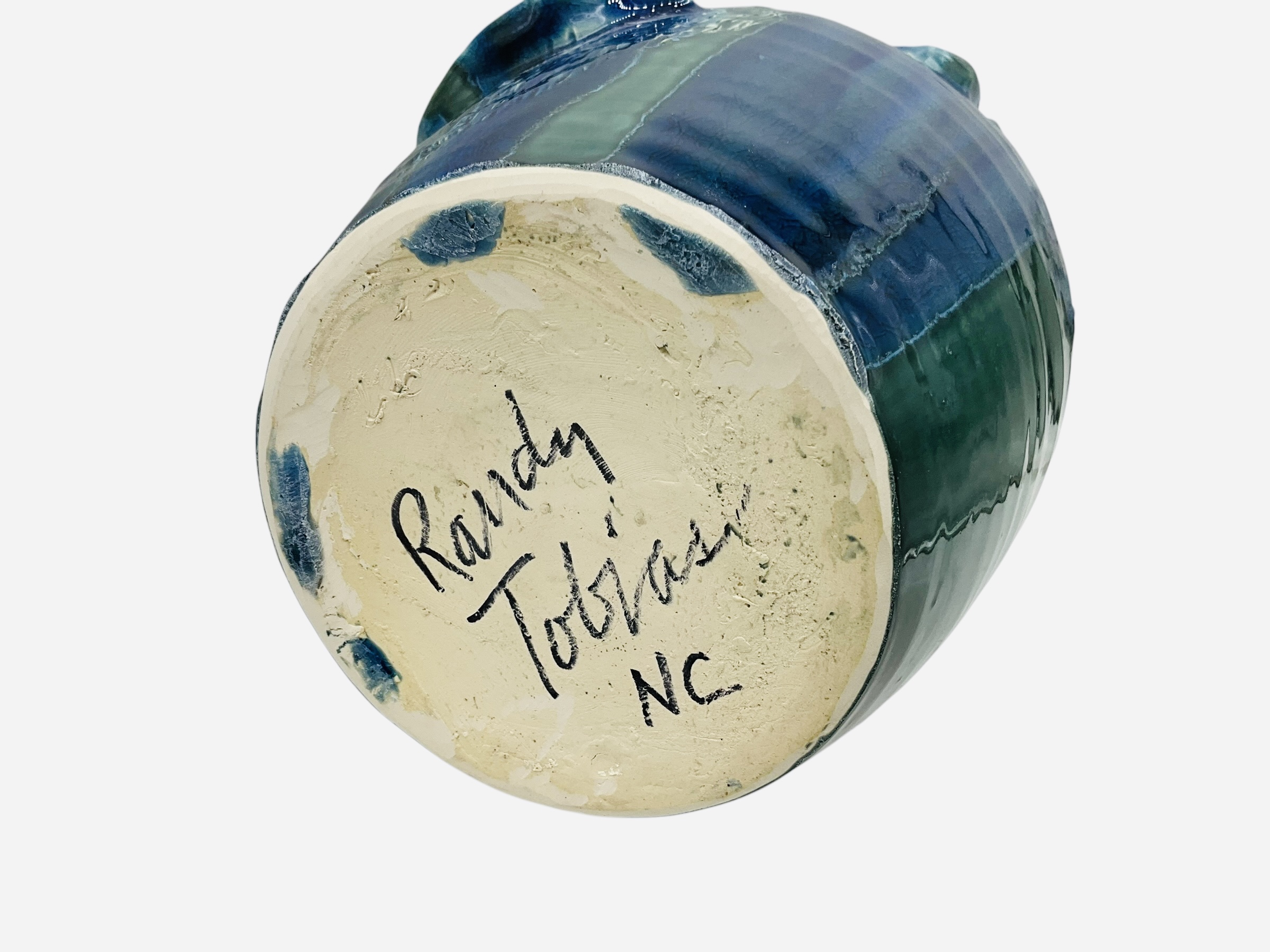 Large Randy Tobias Snake Nose Face Jug