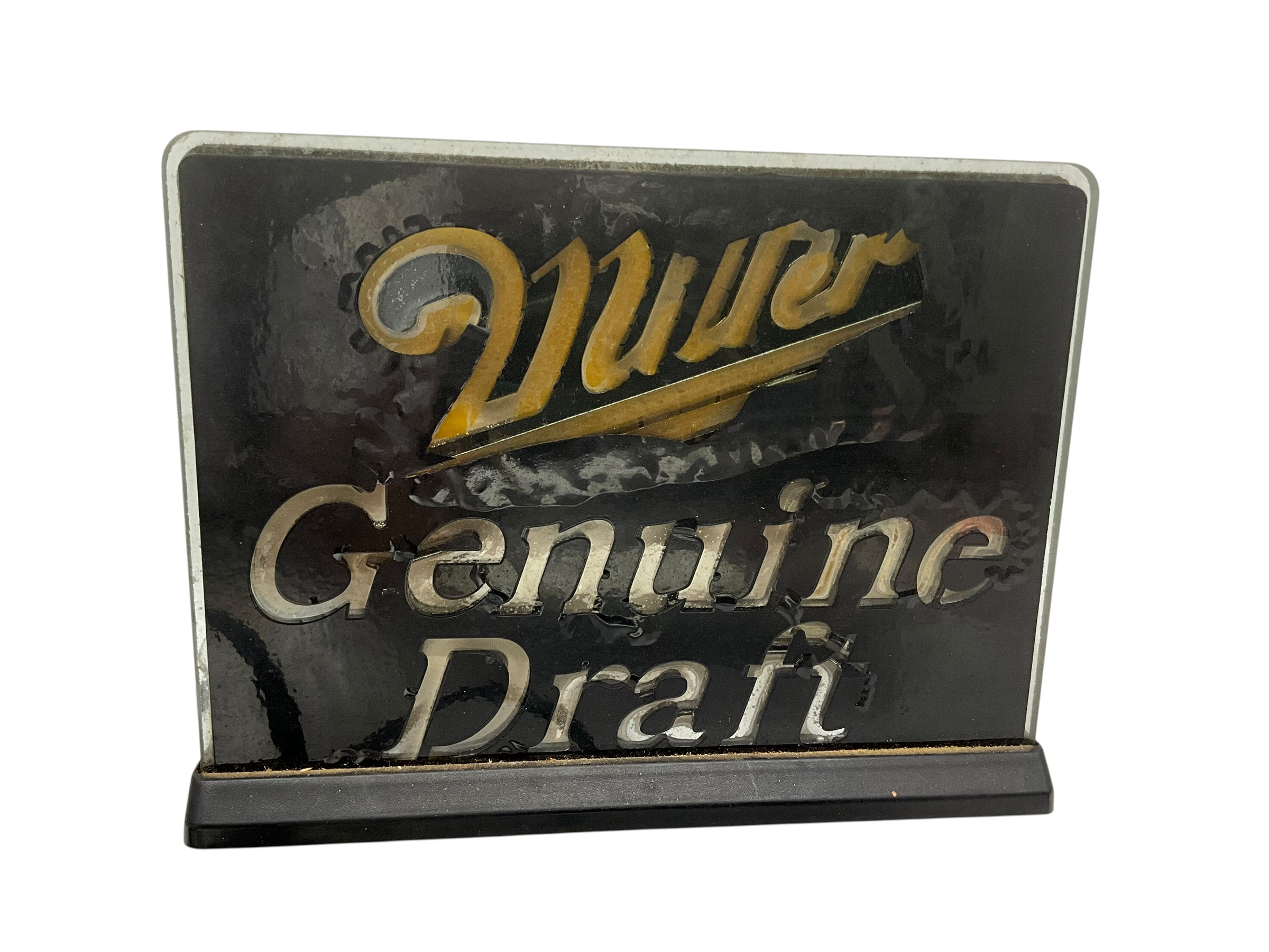 Electriglas Miller Genuine Draft Table Top Sign