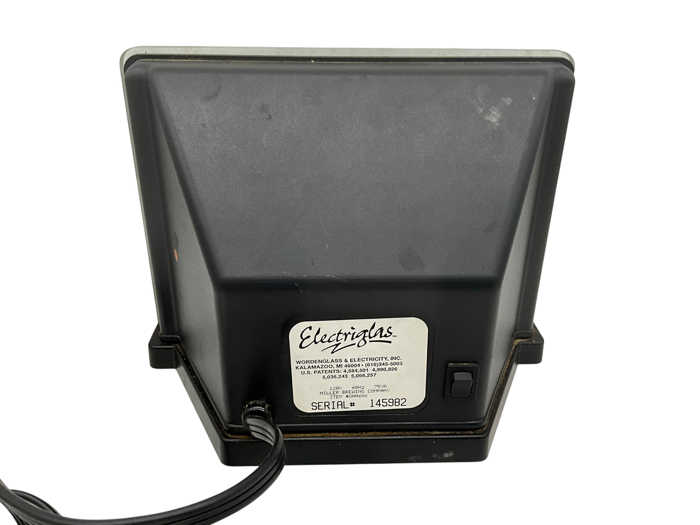 Electriglas Miller Genuine Draft Table Top Sign