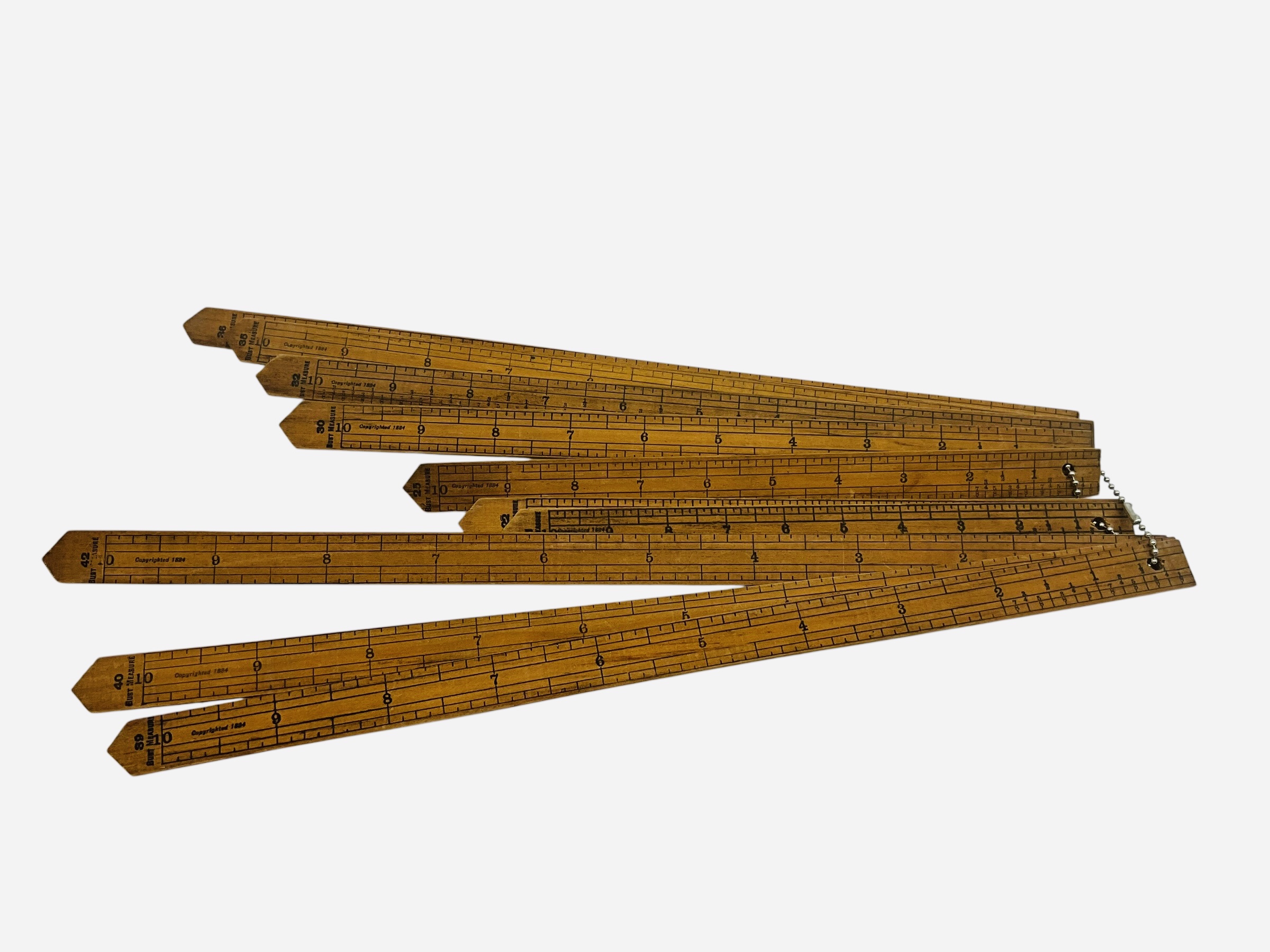Antique Tailors Bust Measuring Sticks