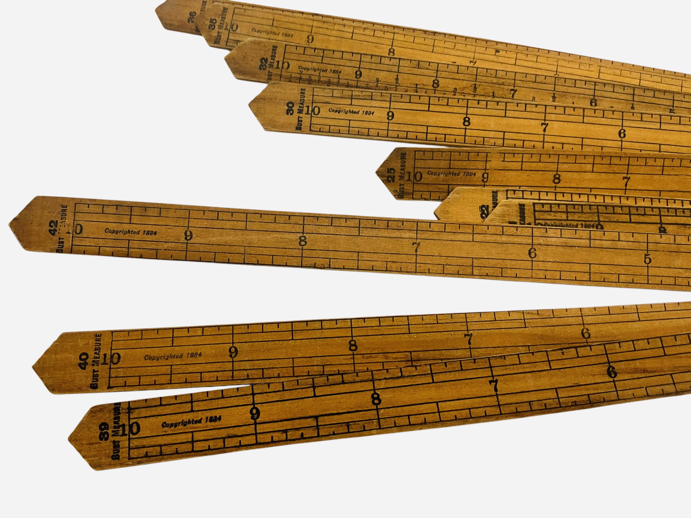Antique Tailors Bust Measuring Sticks