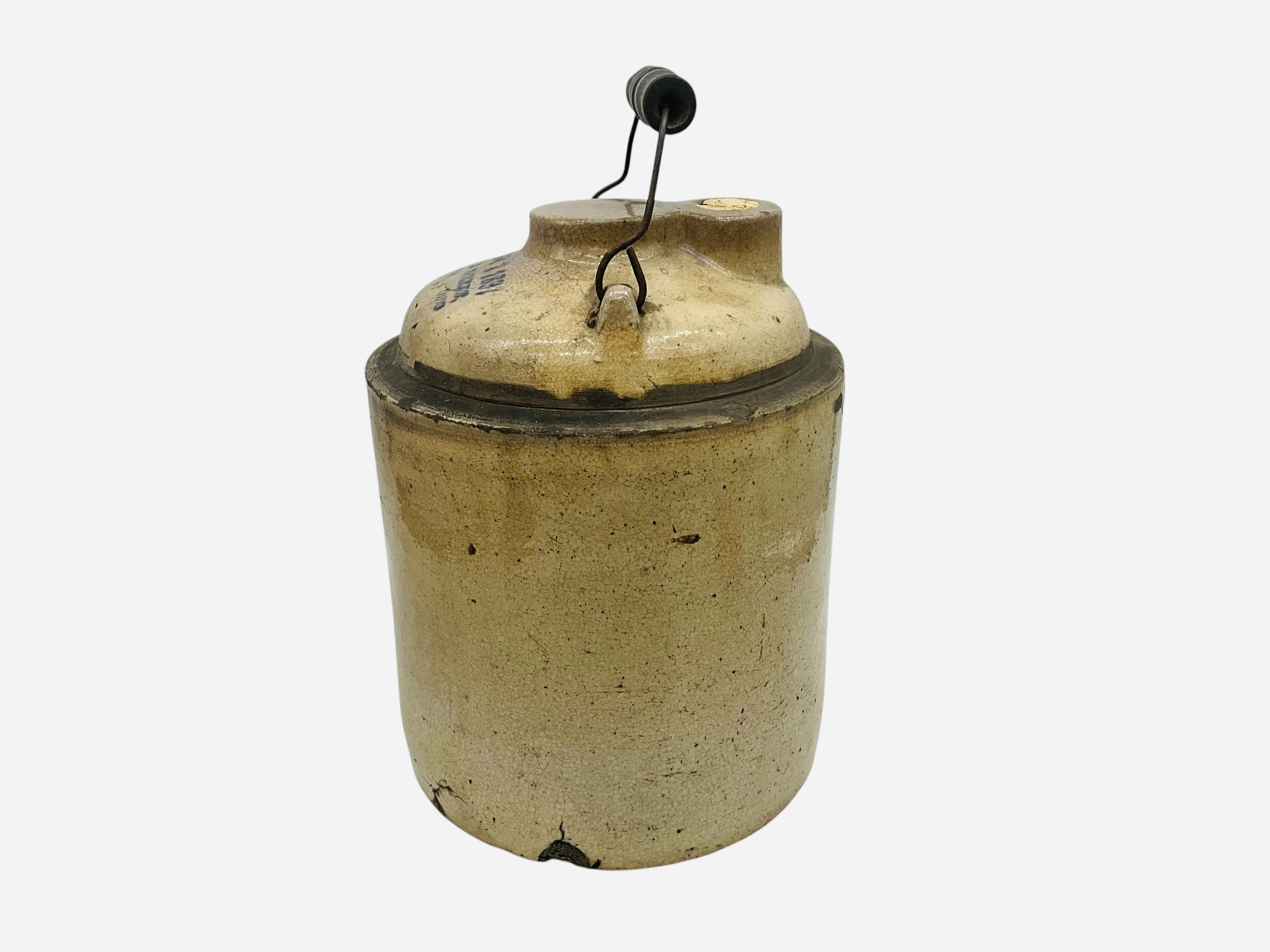 Antique 1897 Akron Ohio Stoneware Jug