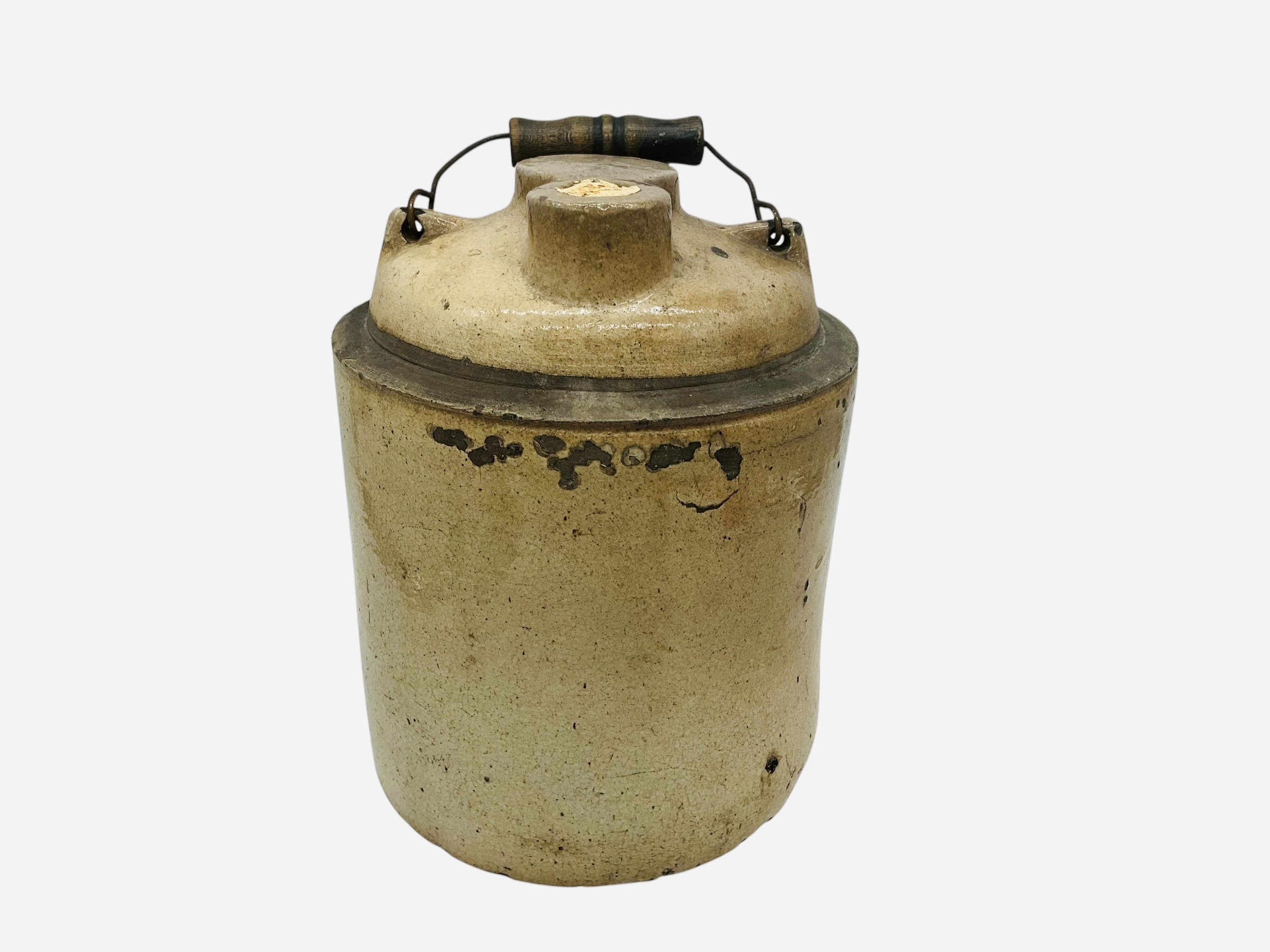 Antique 1897 Akron Ohio Stoneware Jug