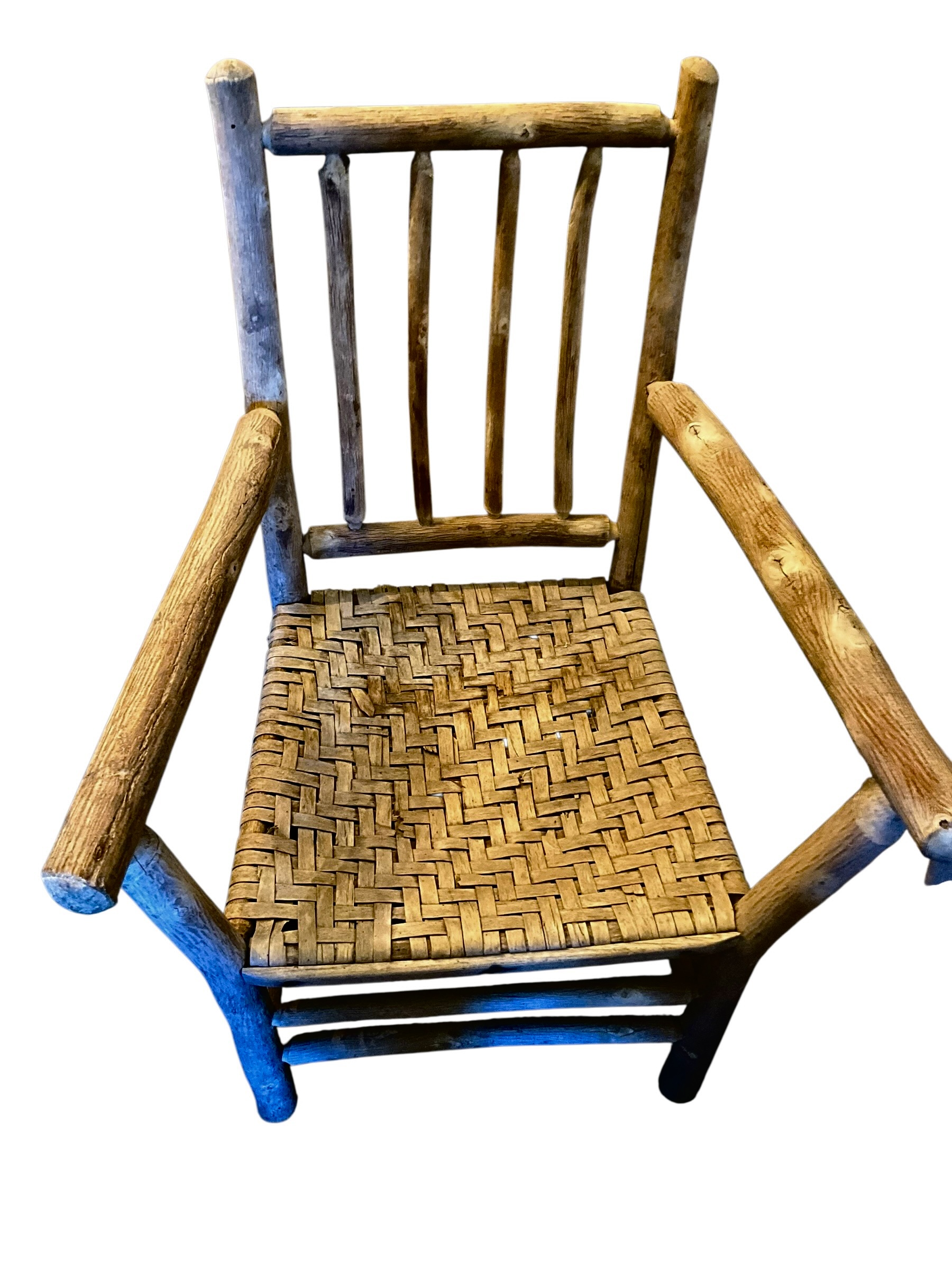 Pair Vintage Old Hickory Chairs / 1 Chair 1 Rocker