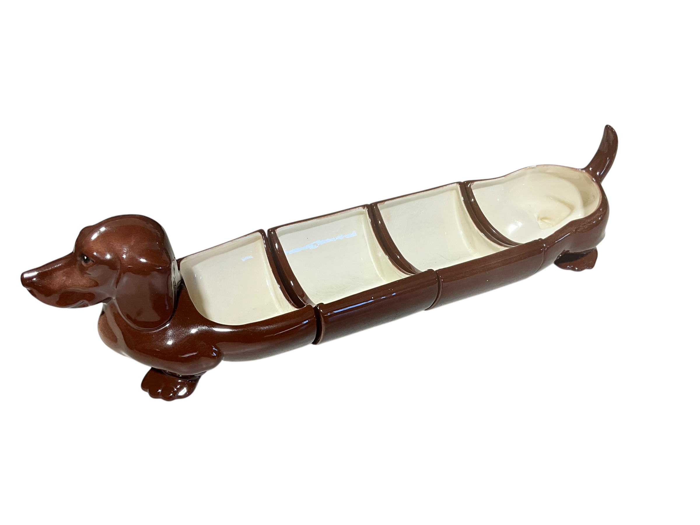 Marston-Calif Dachshund Ceramic Dog Server