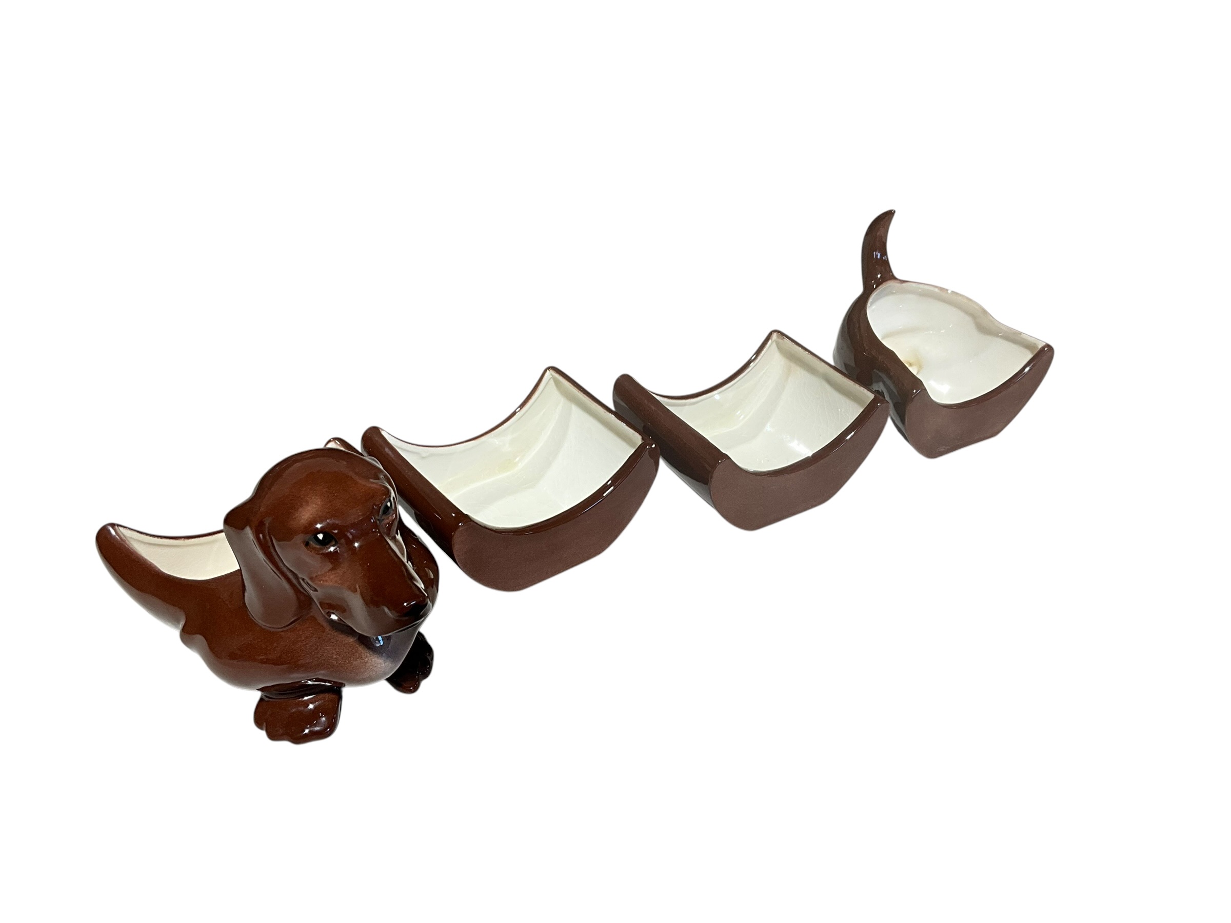 Marston-Calif Dachshund Ceramic Dog Server