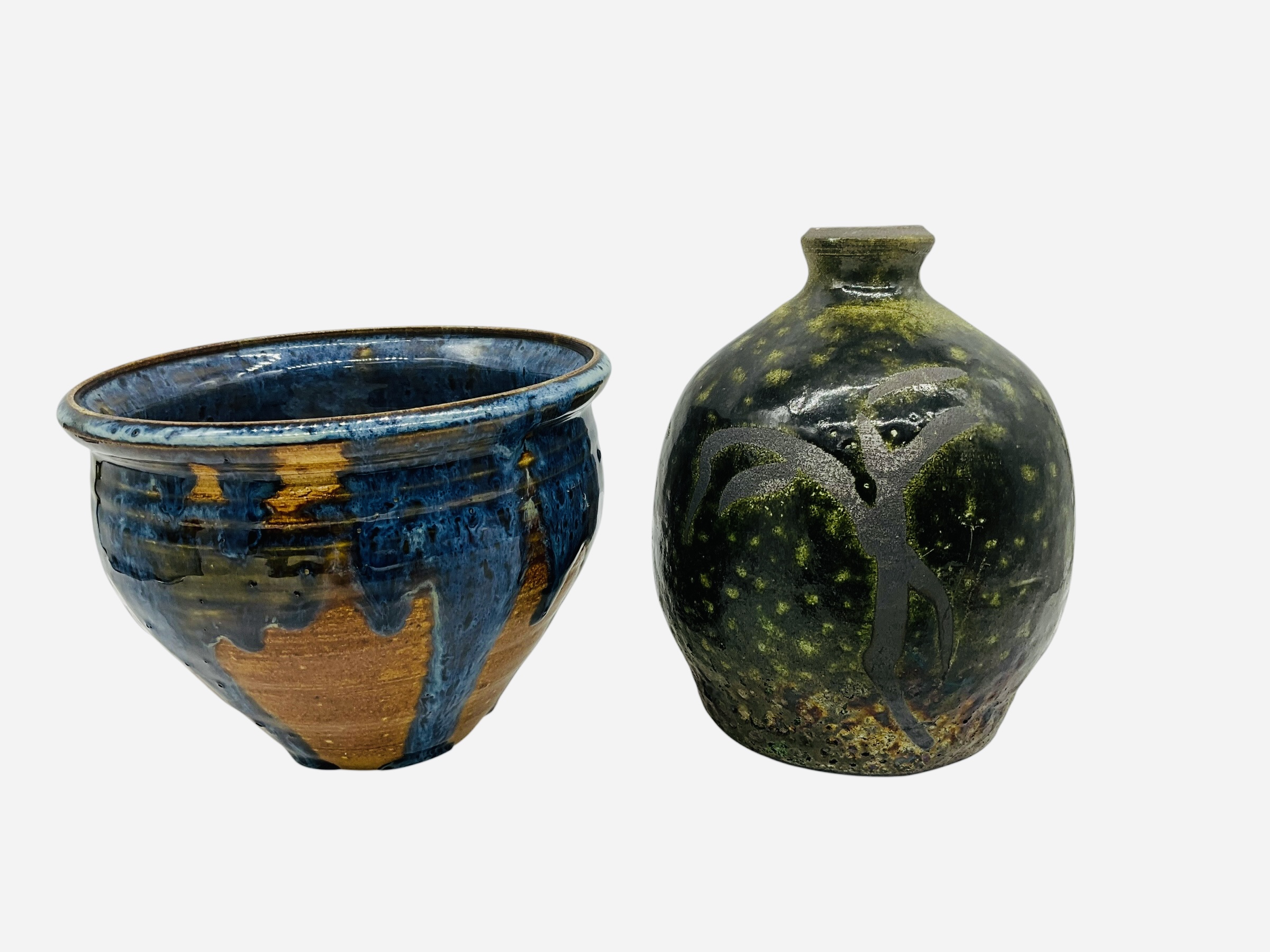 Randy Tobias Bowl & Studio Pottery Vase