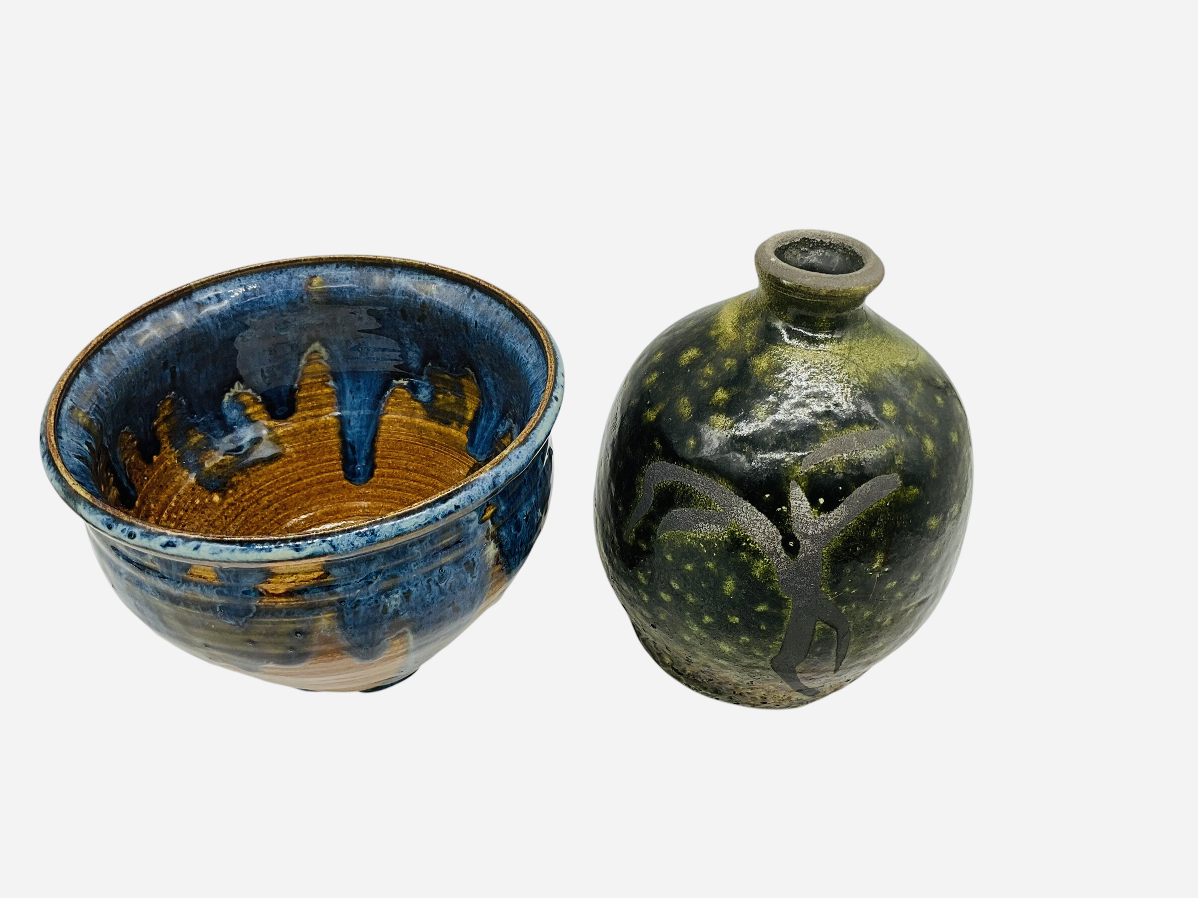Randy Tobias Bowl & Studio Pottery Vase