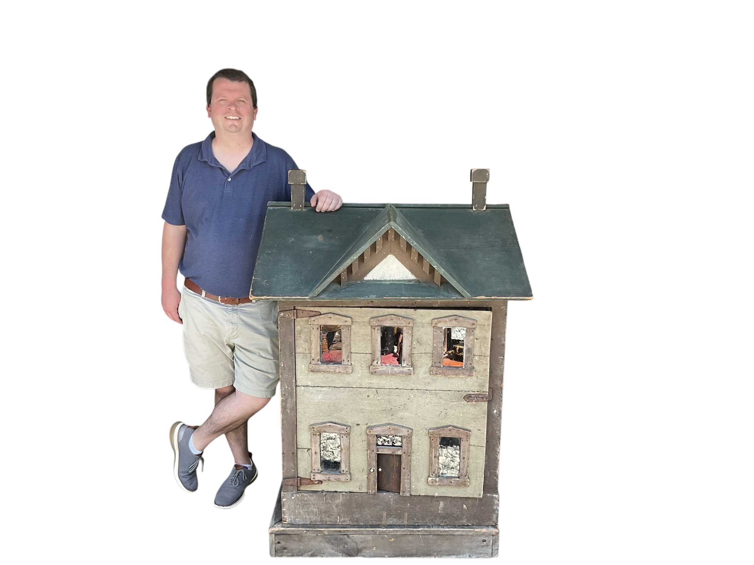 Exceedingly Rare Hand Made Primitive Doll House