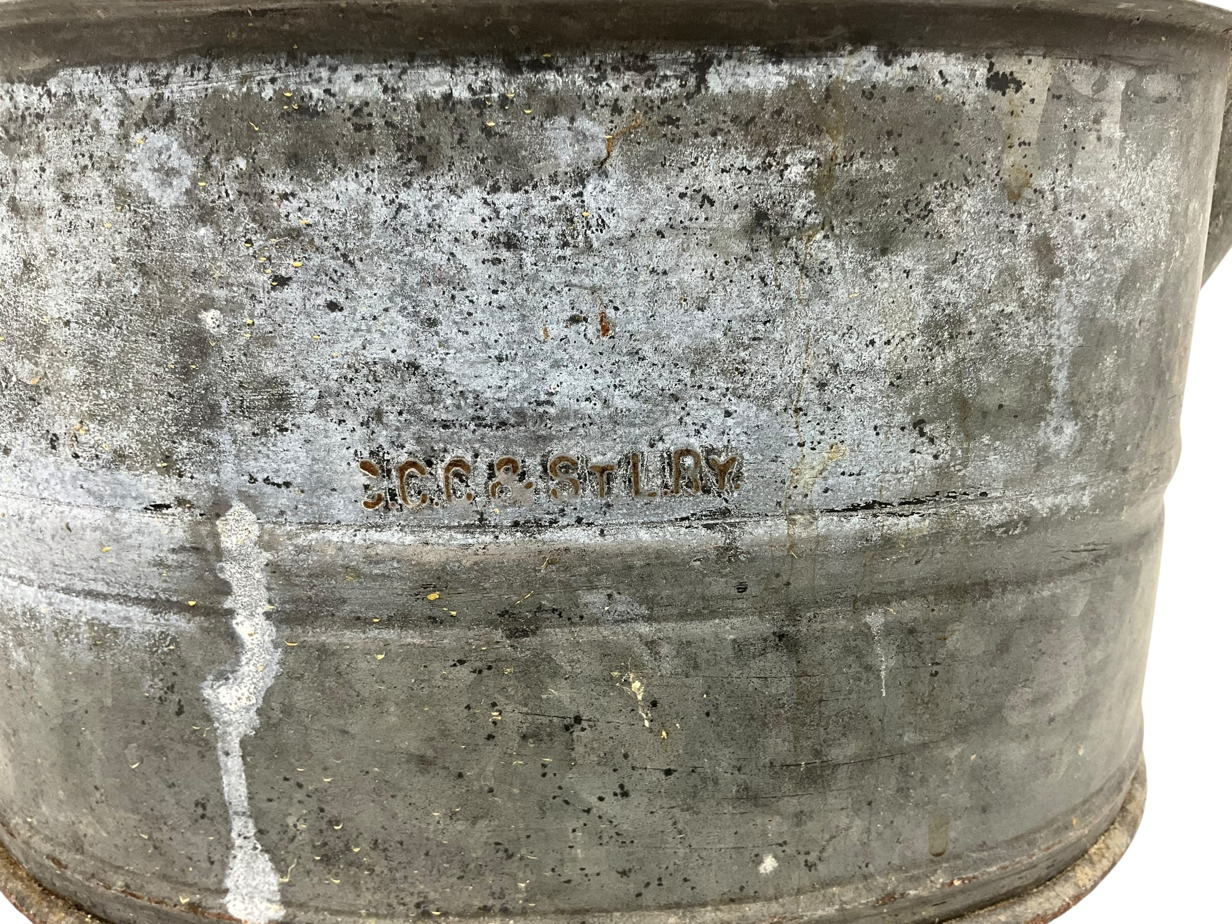 St. Charles County & St. Louis Railway S.C.C. & STL RY Metal Can With Spout