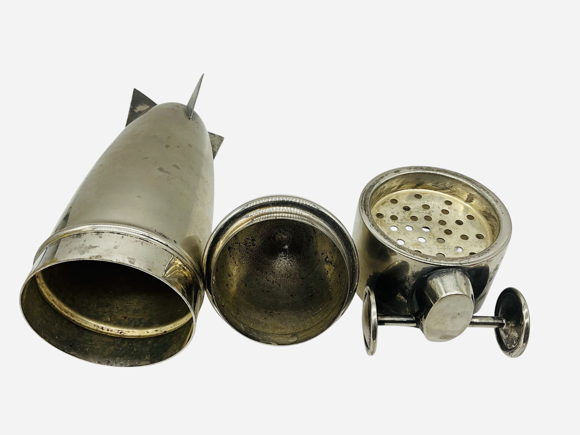 Art Deco Silverplate Zeppelin Cocktail Shaker