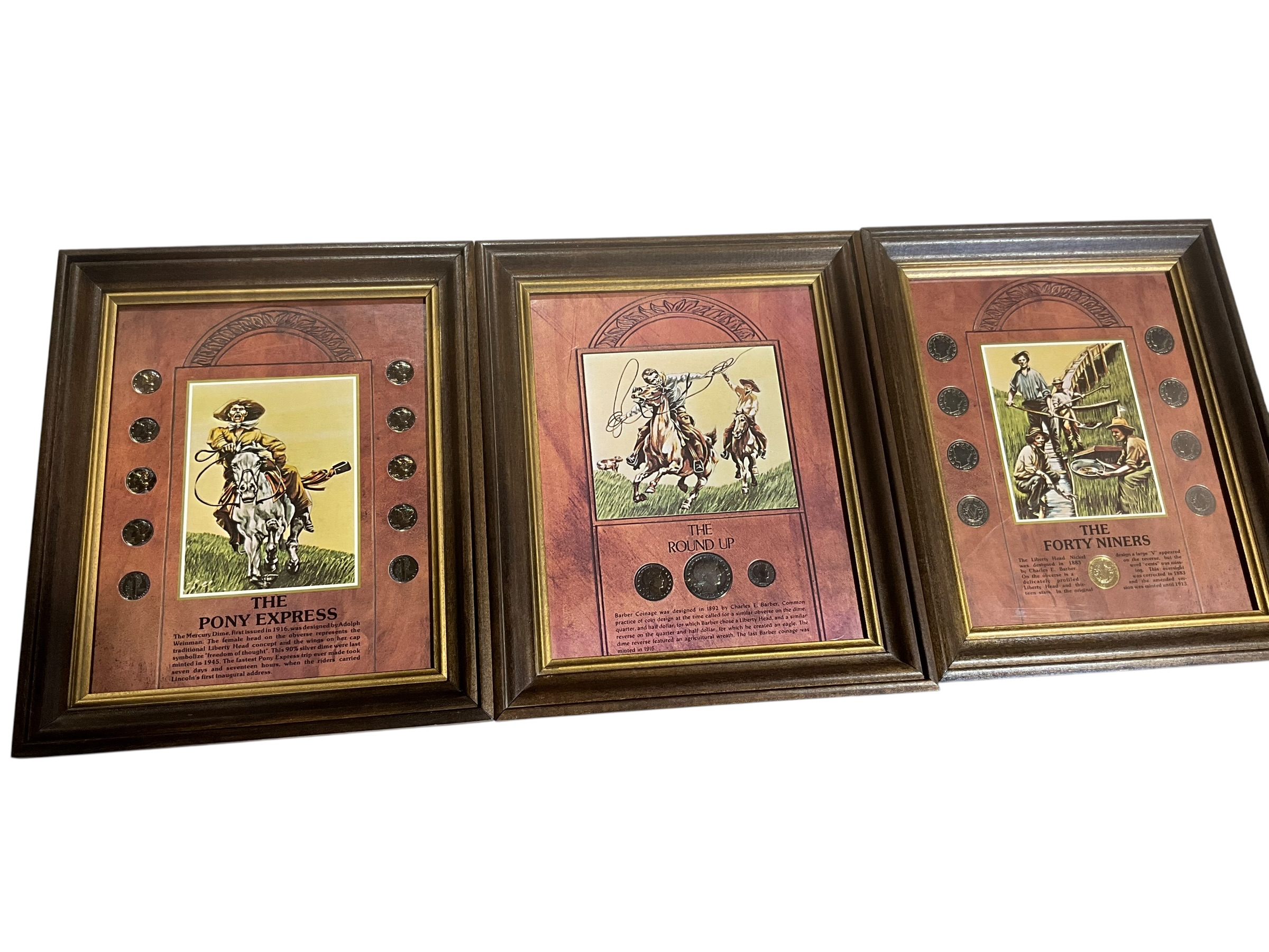 Three Wild West Coin Set Prints