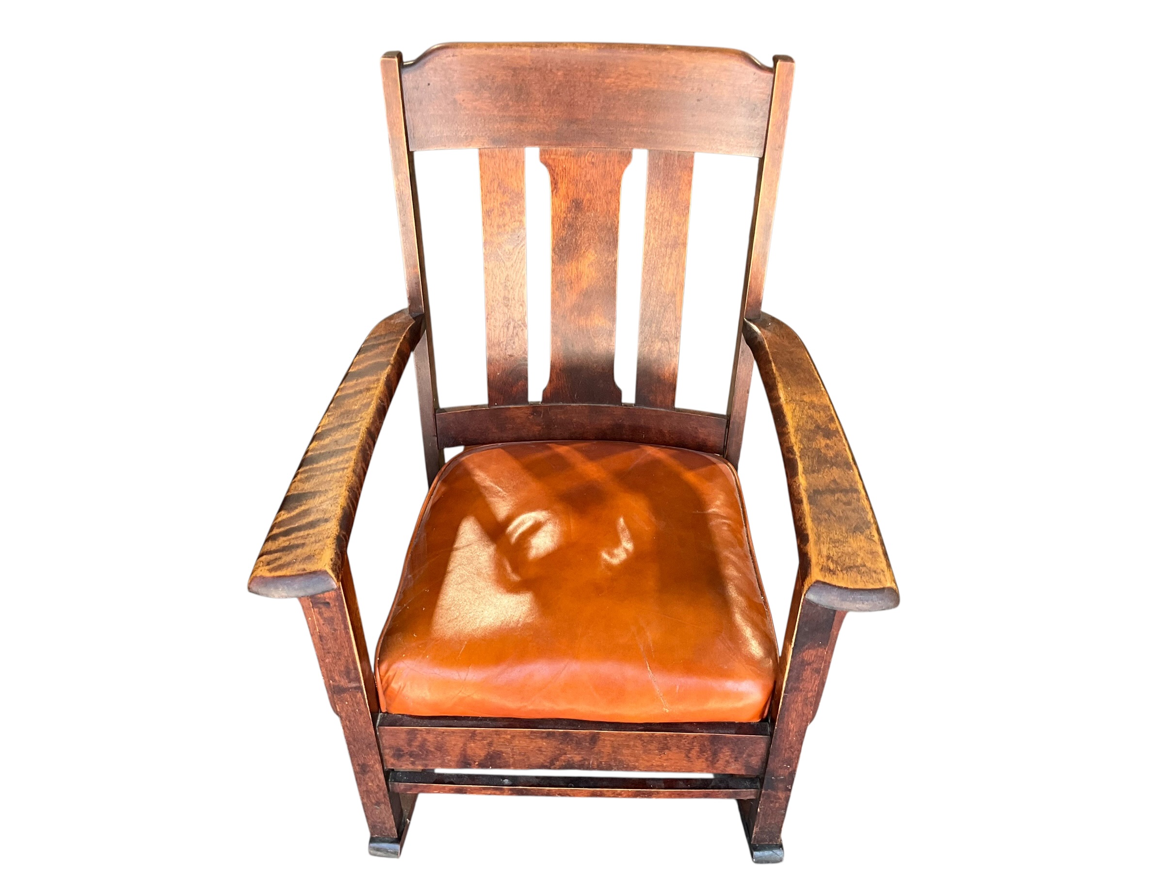 Antique Arts & Crafts Mission Oak Rocking Chair