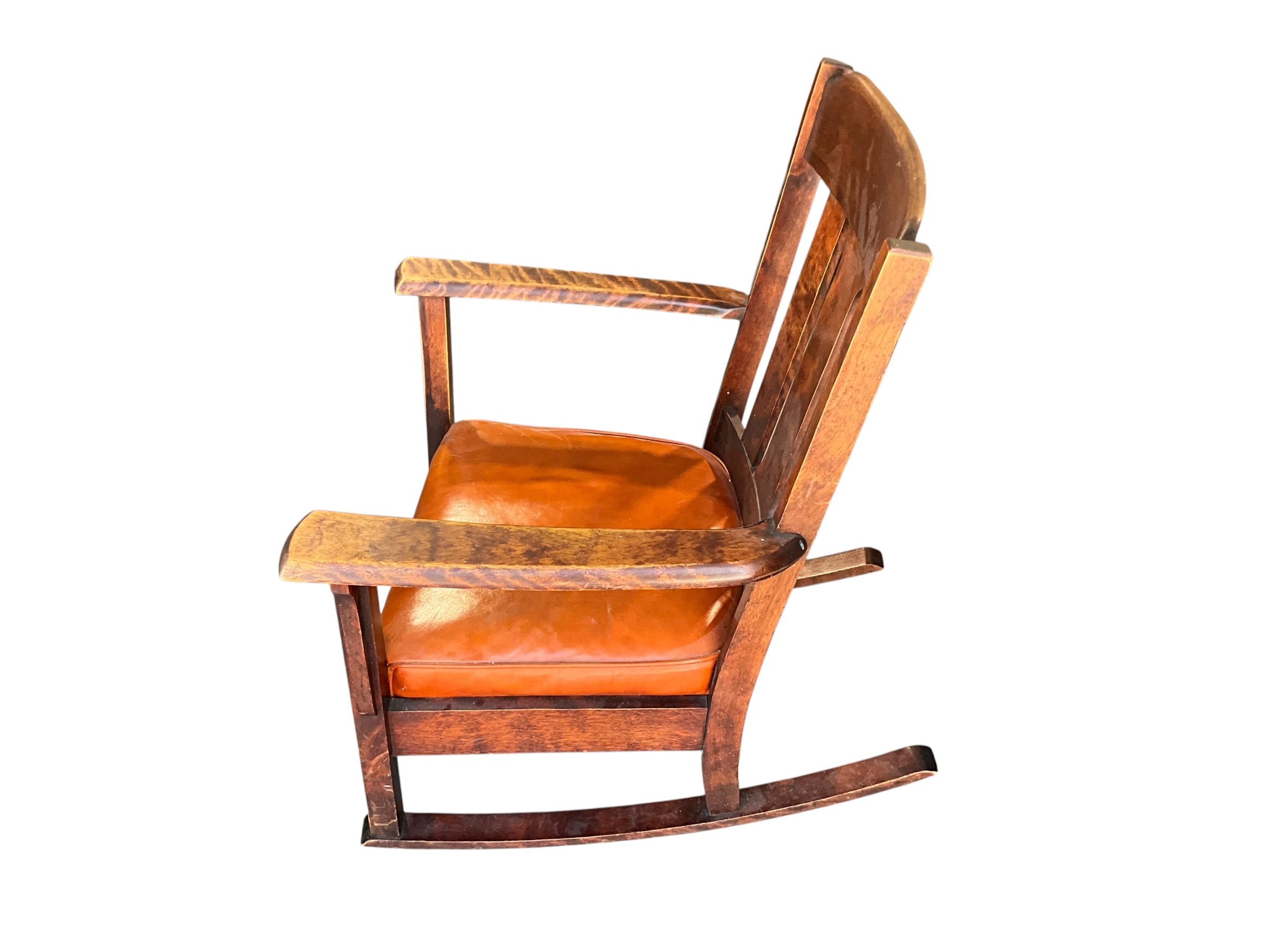 Antique Arts & Crafts Mission Oak Rocking Chair