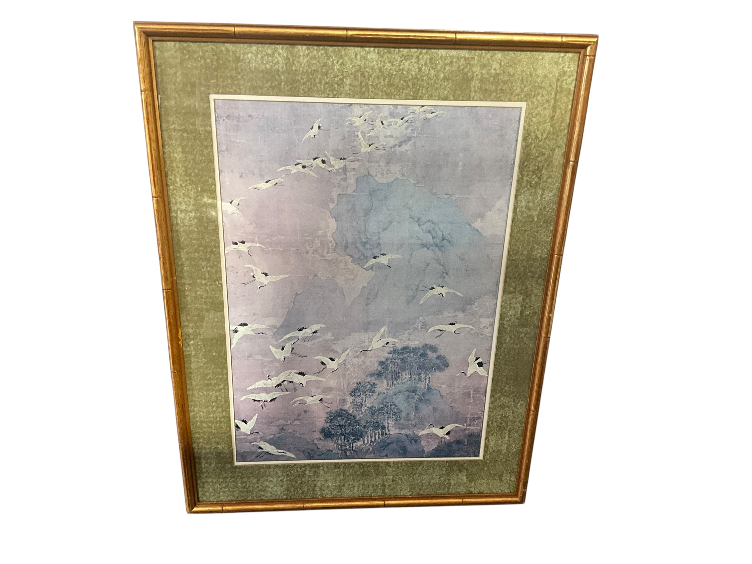 Framed 'Flight of Cranes' Print