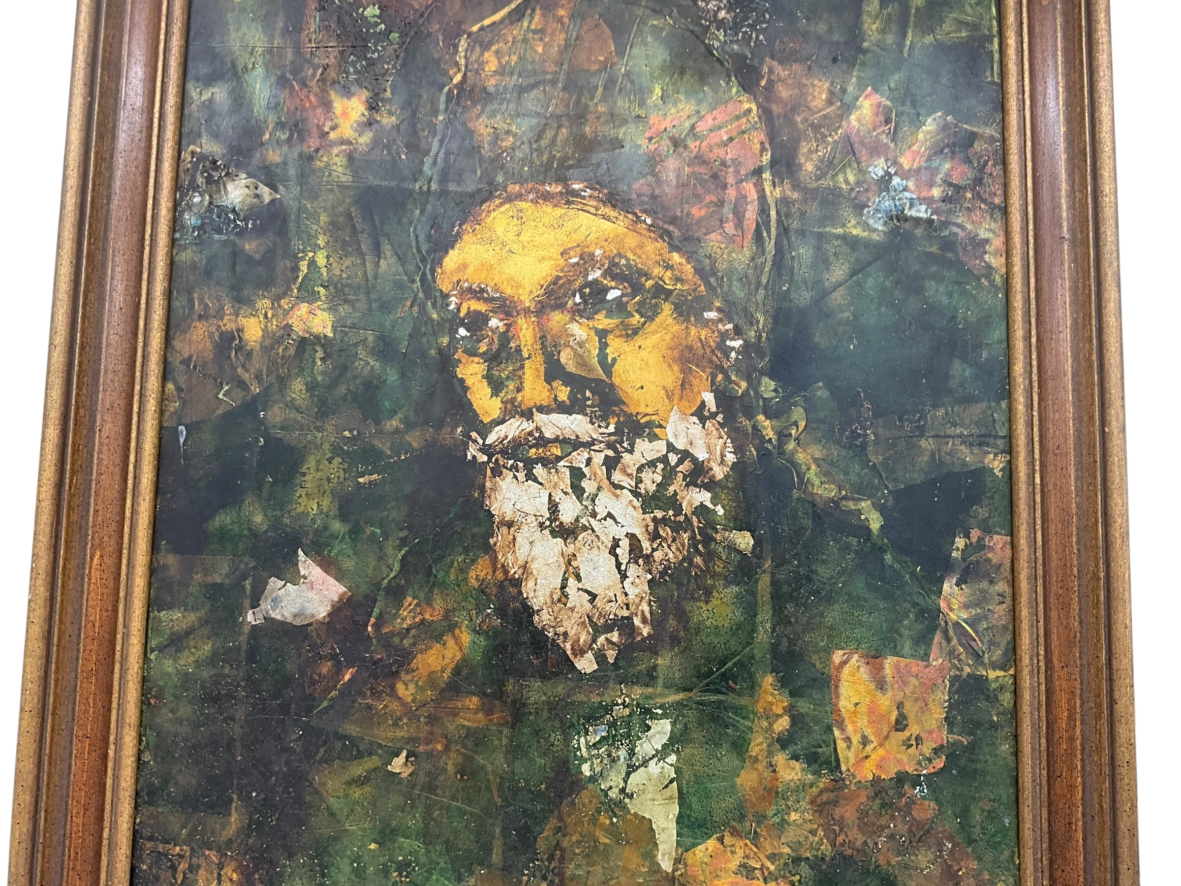 Original Len Garon Mixed Media on Board