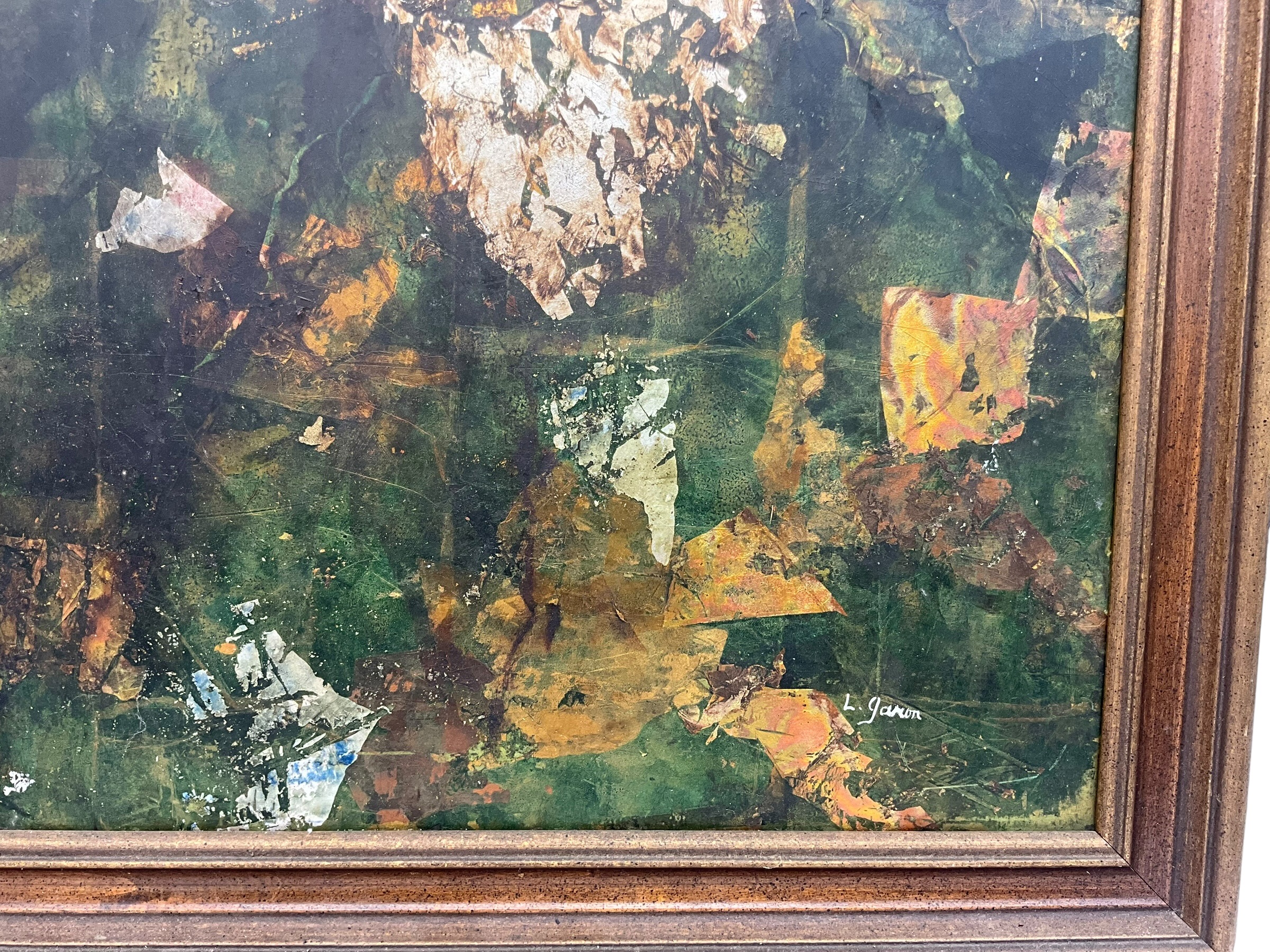 Original Len Garon Mixed Media on Board