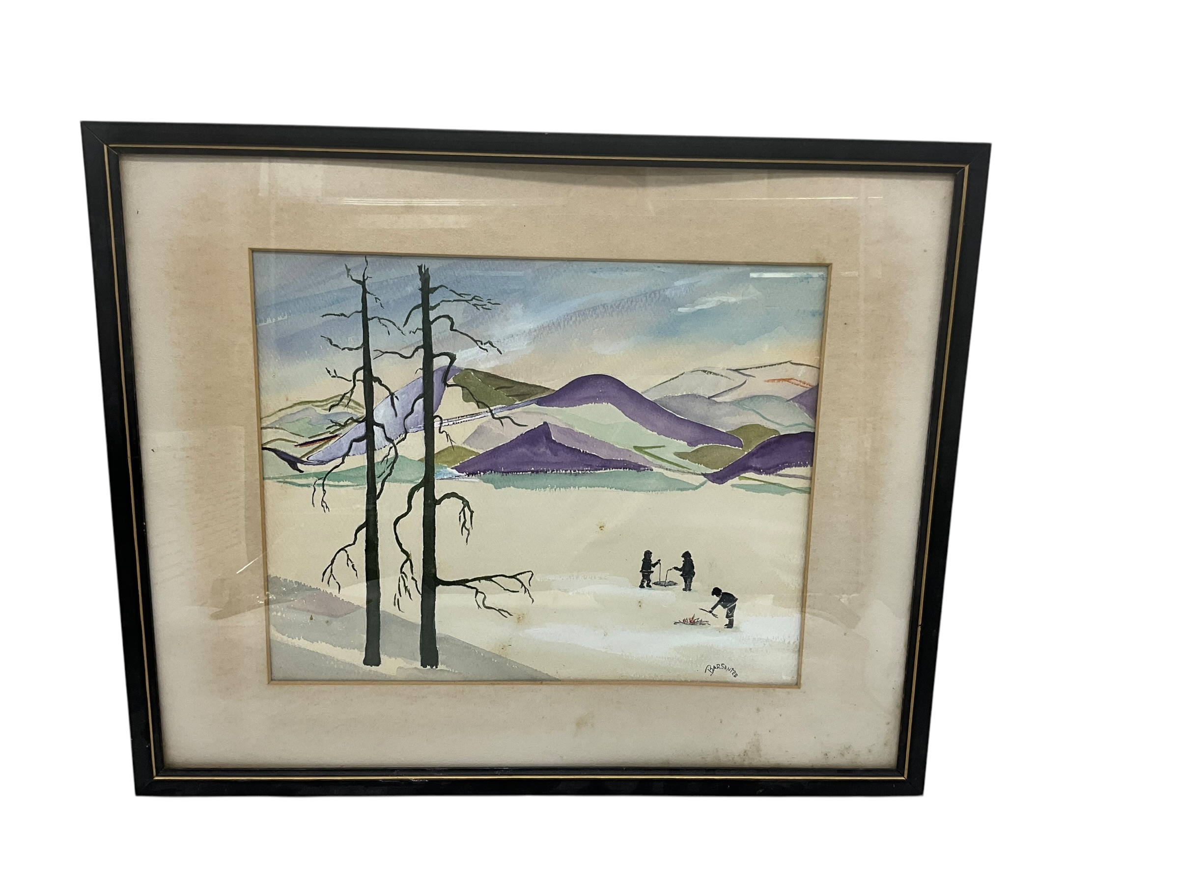 Beatrice Barsantee Watercolor - Purple Mountains