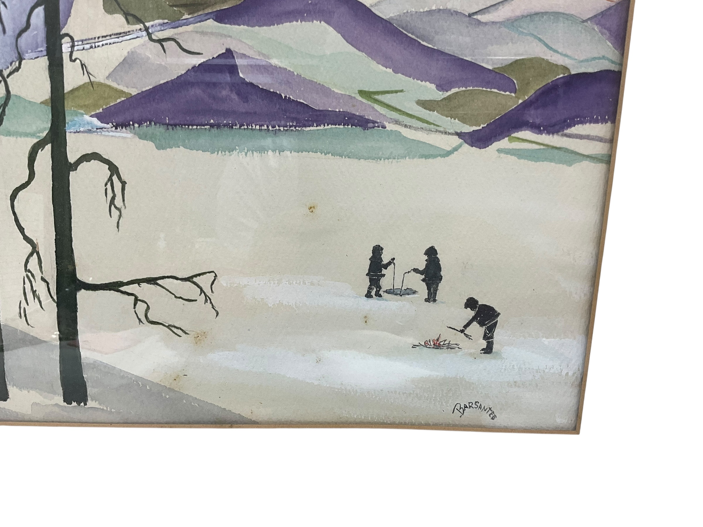 Beatrice Barsantee Watercolor - Purple Mountains