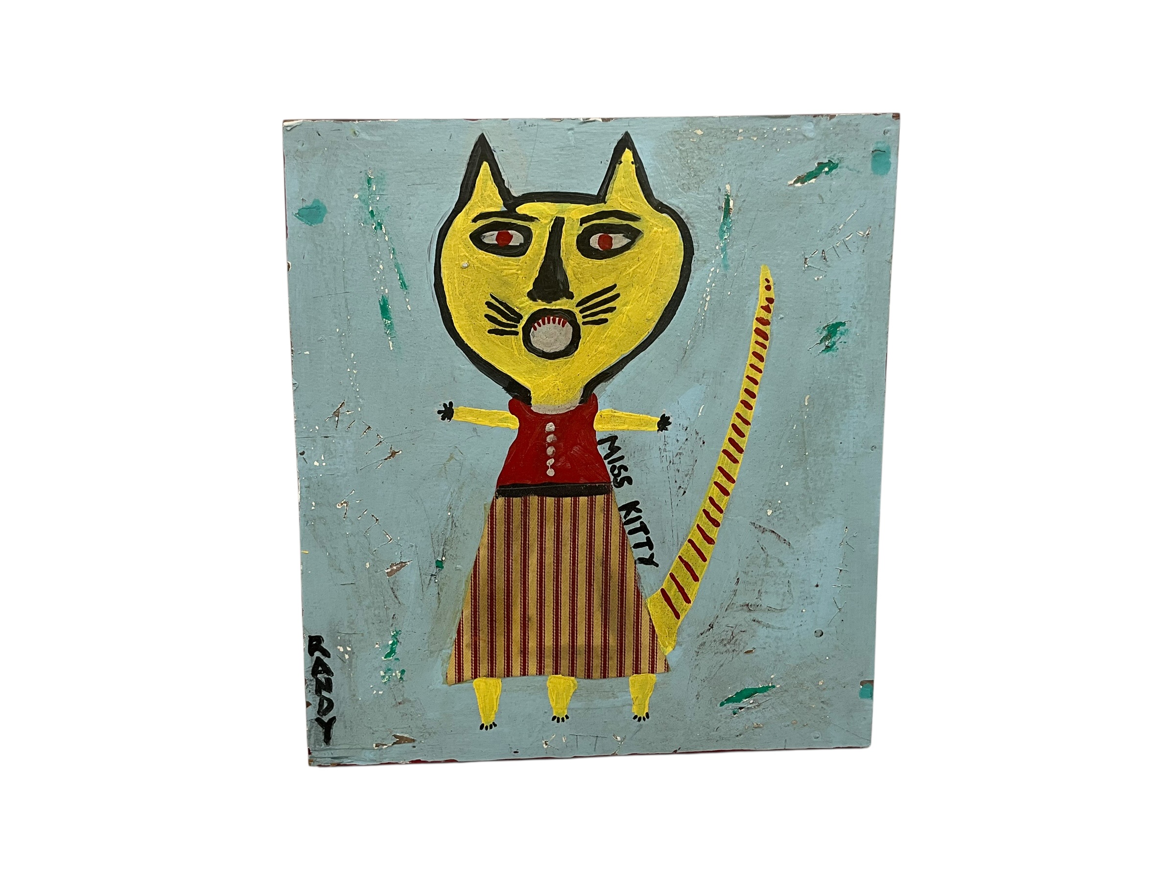 Randy Tobias Folk Art Painting - Miss Kitty