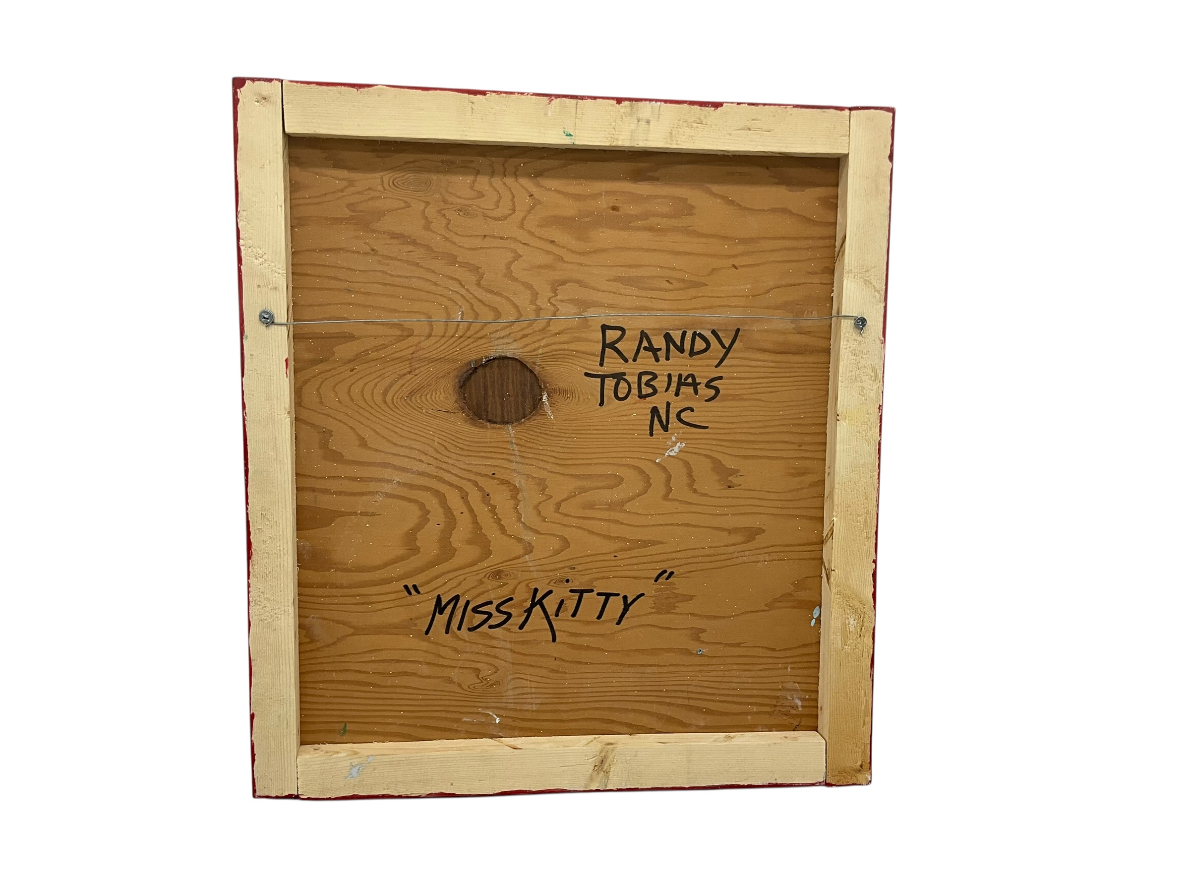 Randy Tobias Folk Art Painting - Miss Kitty