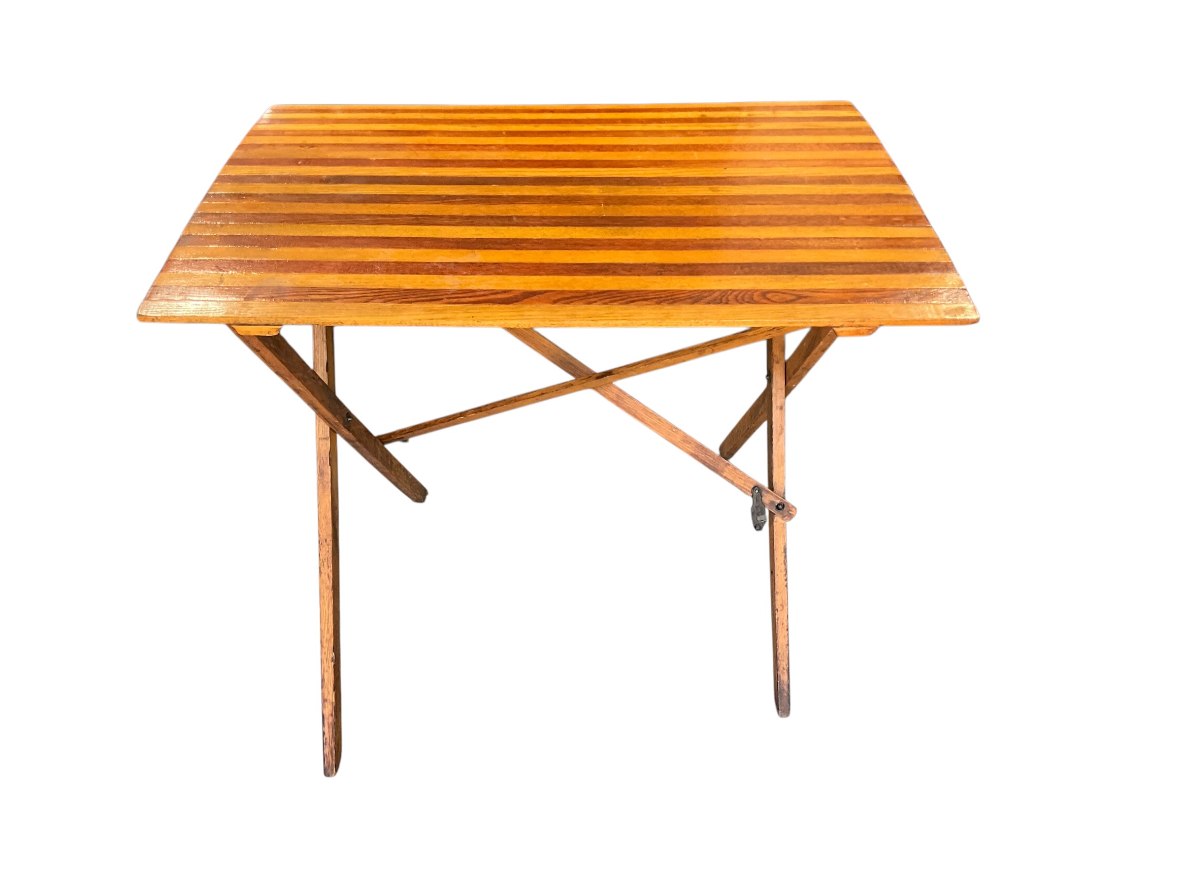 Unusual Antique Travel Campaign Desk