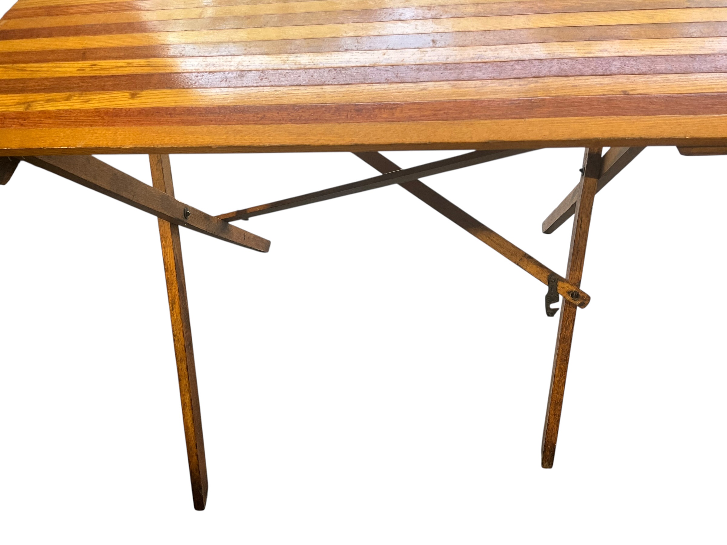 Unusual Antique Travel Campaign Desk