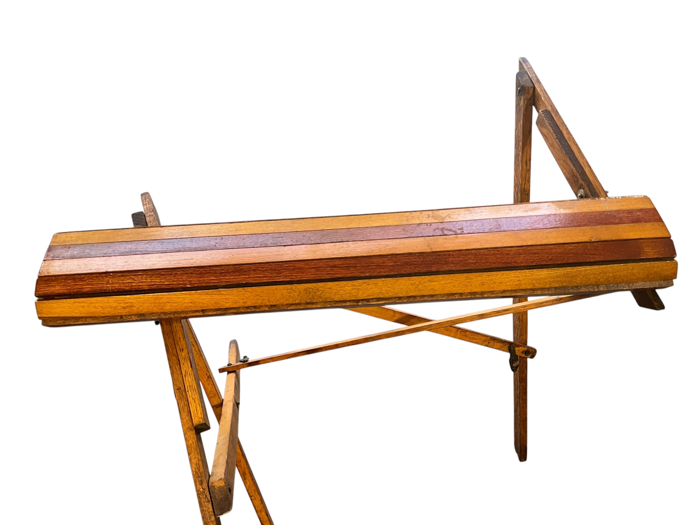 Unusual Antique Travel Campaign Desk