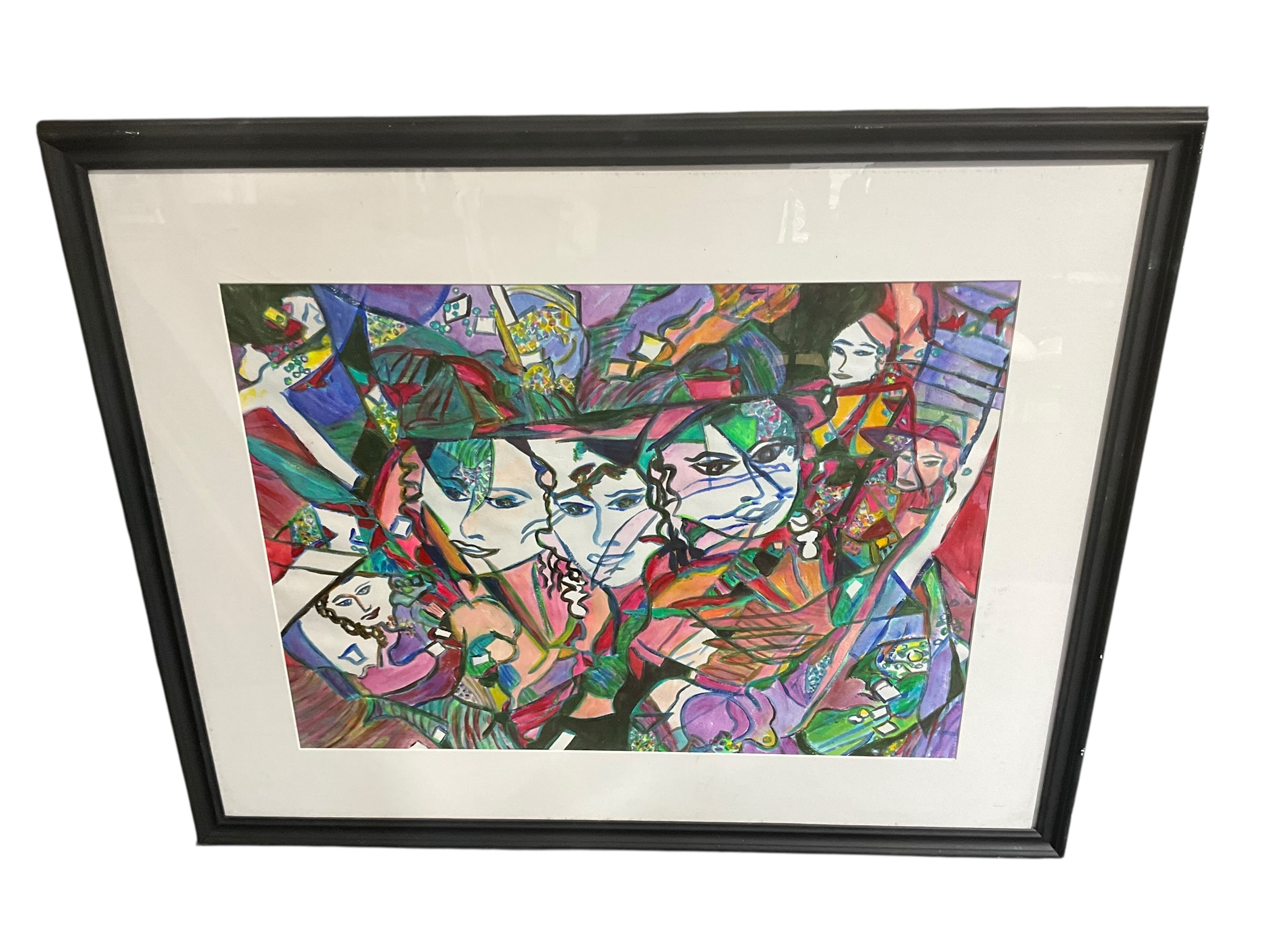 Stunning Abstract Painting with Multiple Faces