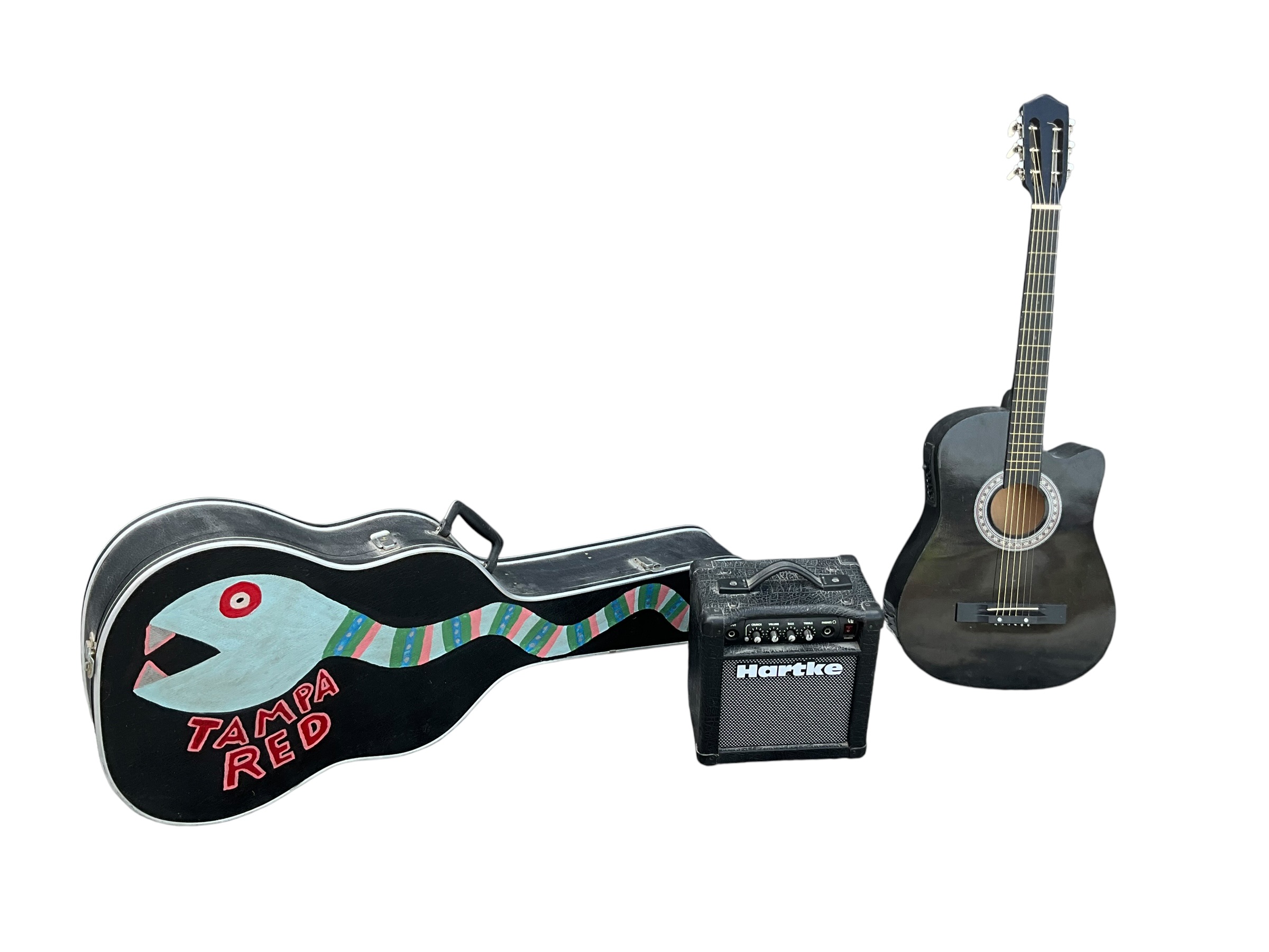 Randy Tobias Guitar Case, Guitar & Amp
