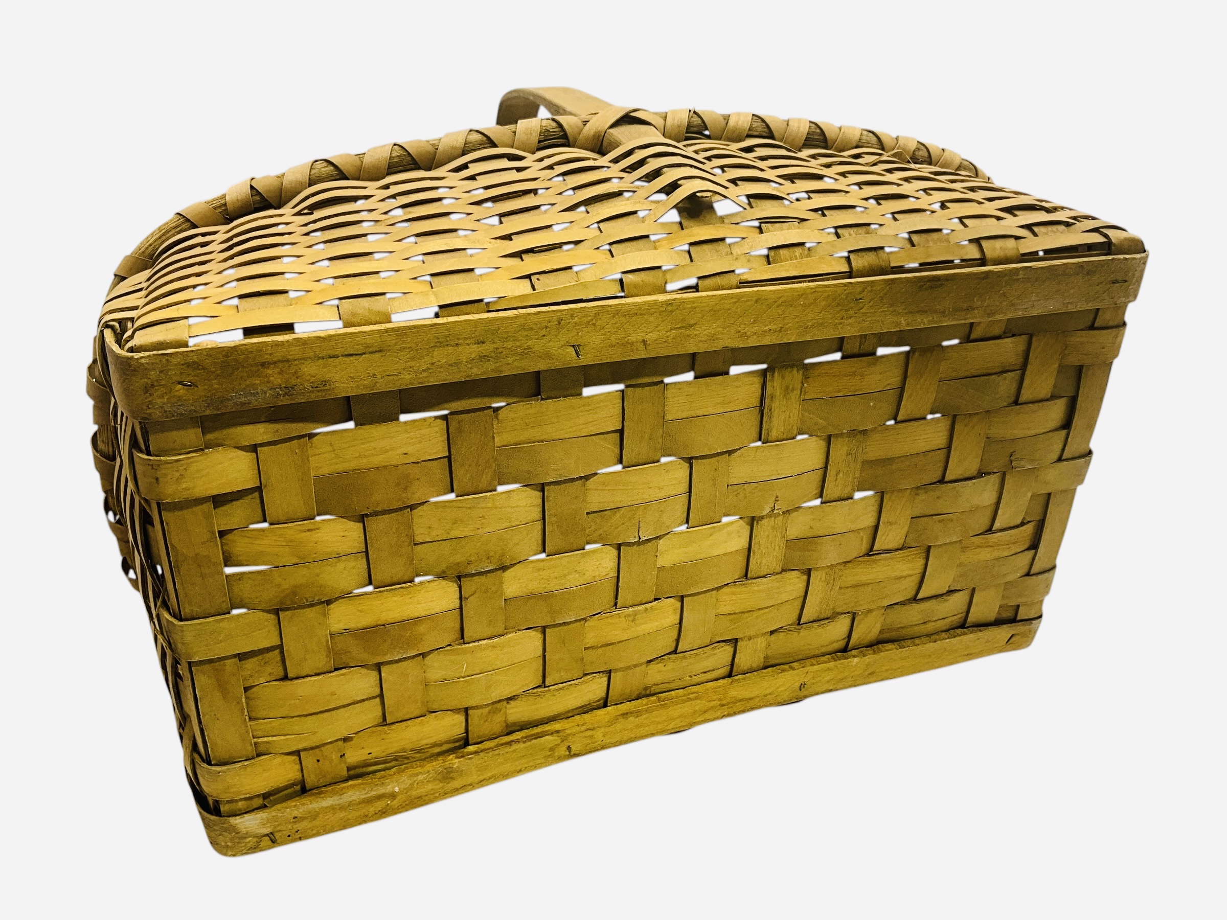 Rectangular Oak Split Basket