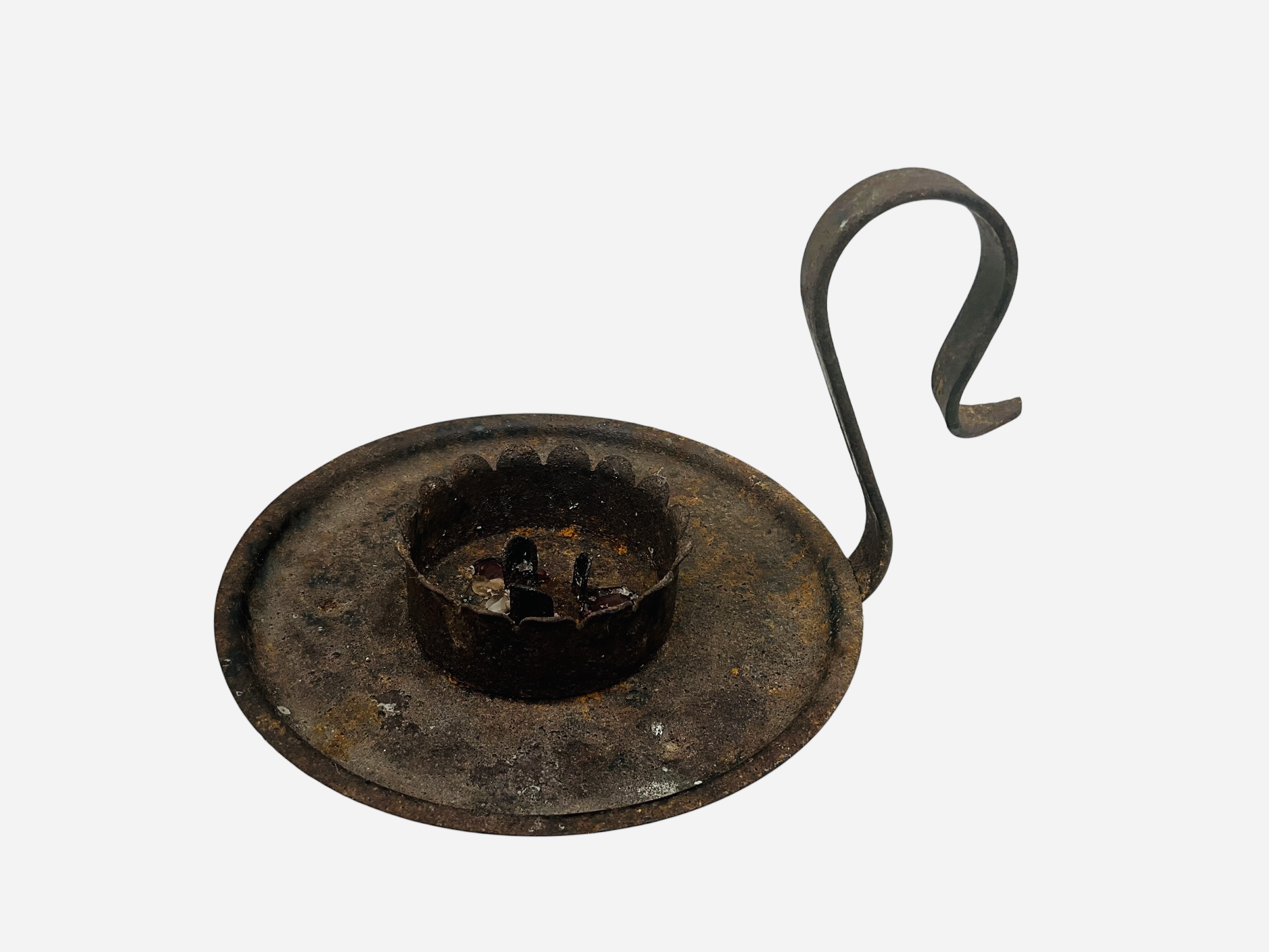 Vintage Wrought Iron Candle Holder