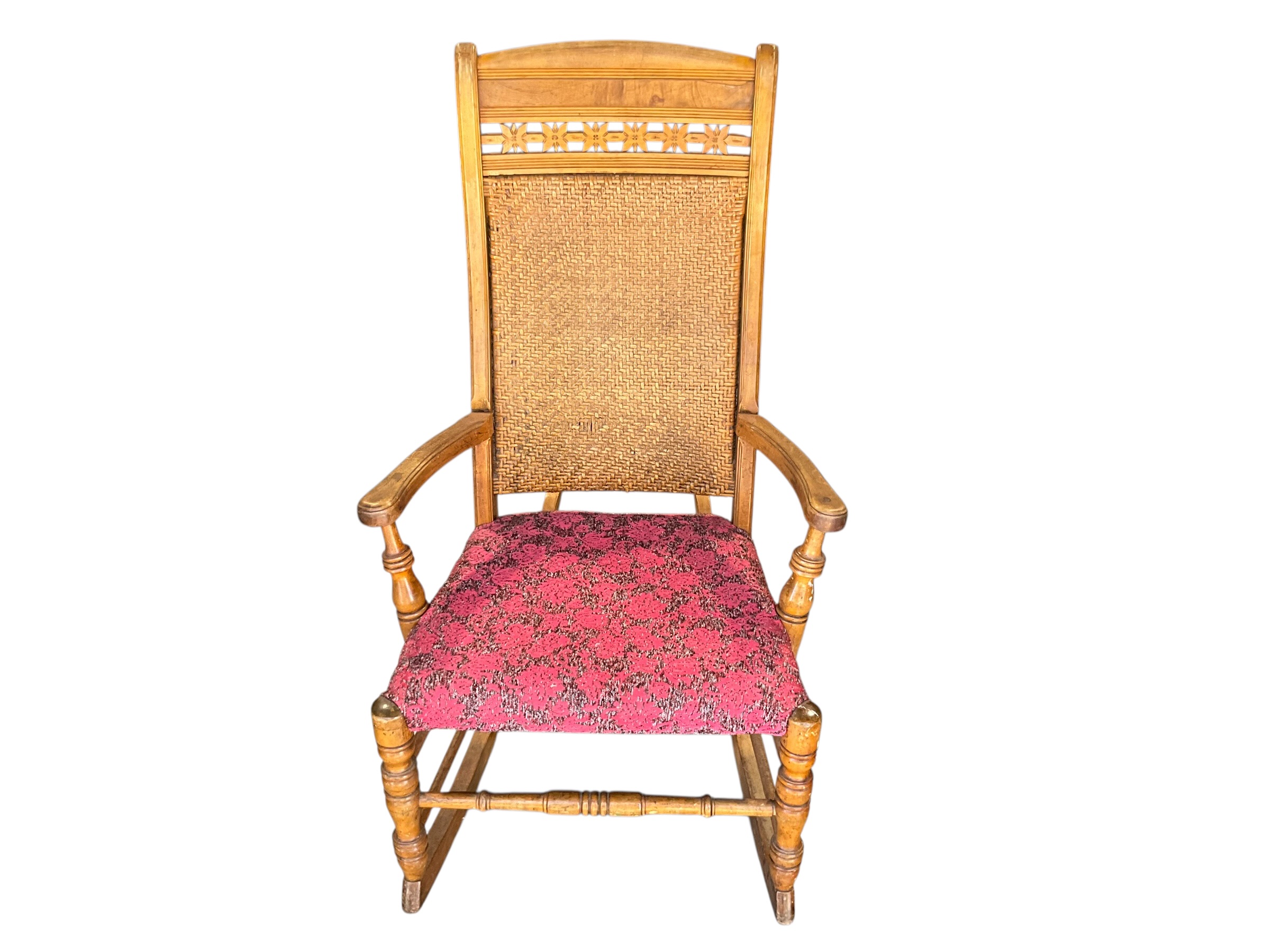 Vintage Rocking Chair with Cane Back