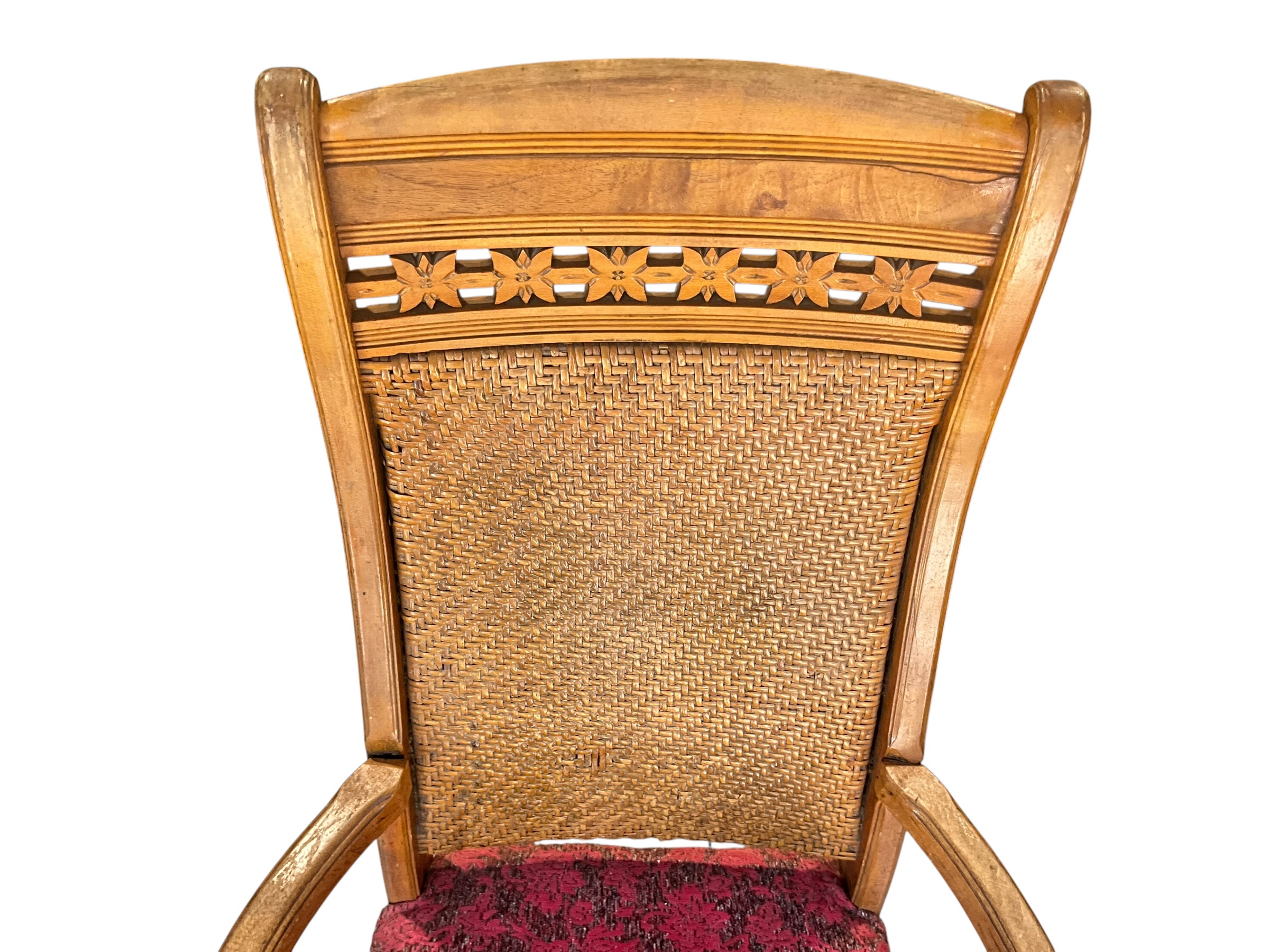 Vintage Rocking Chair with Cane Back