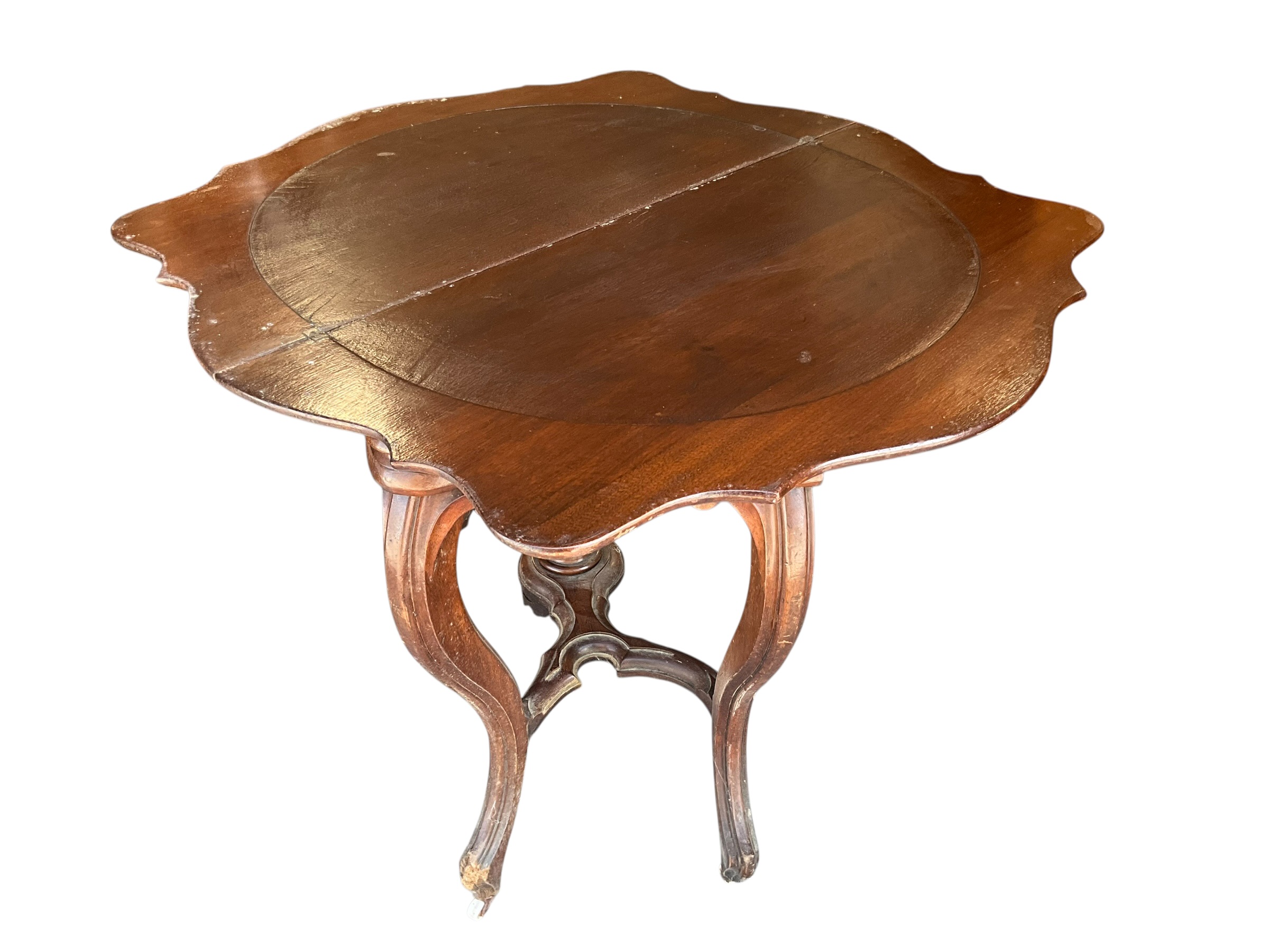 Vintage Wood Flip Top Card Table