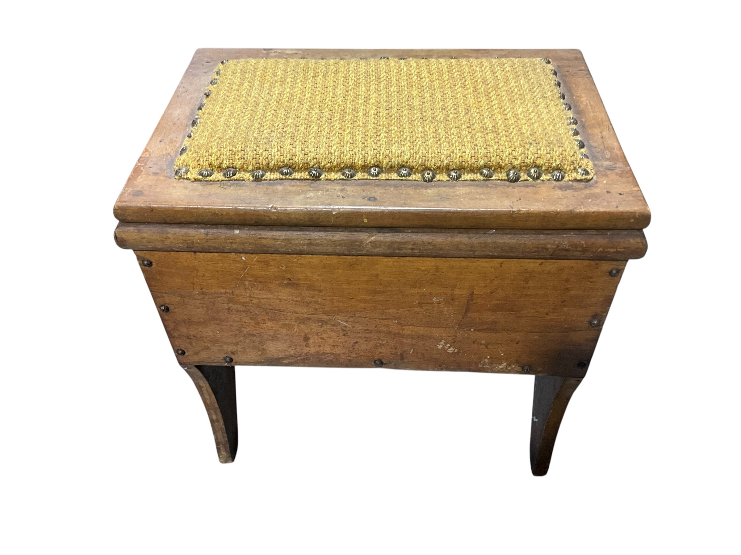 Vintage Wood Shoe Shine Box Stool