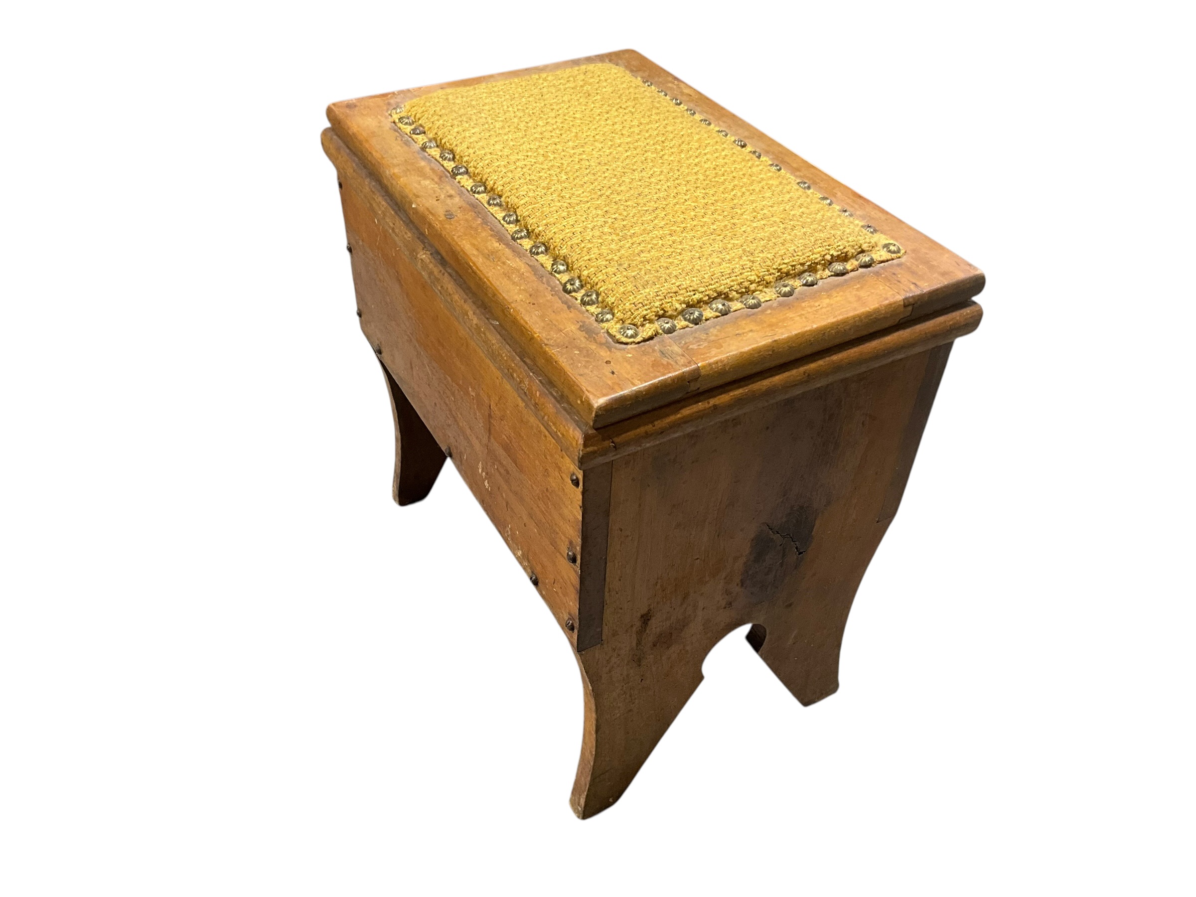 Vintage Wood Shoe Shine Box Stool