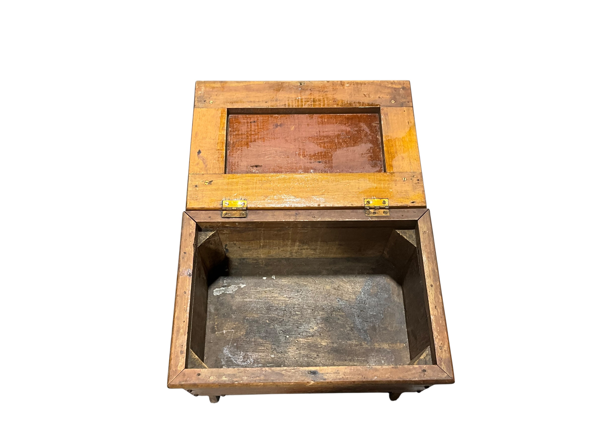 Vintage Wood Shoe Shine Box Stool