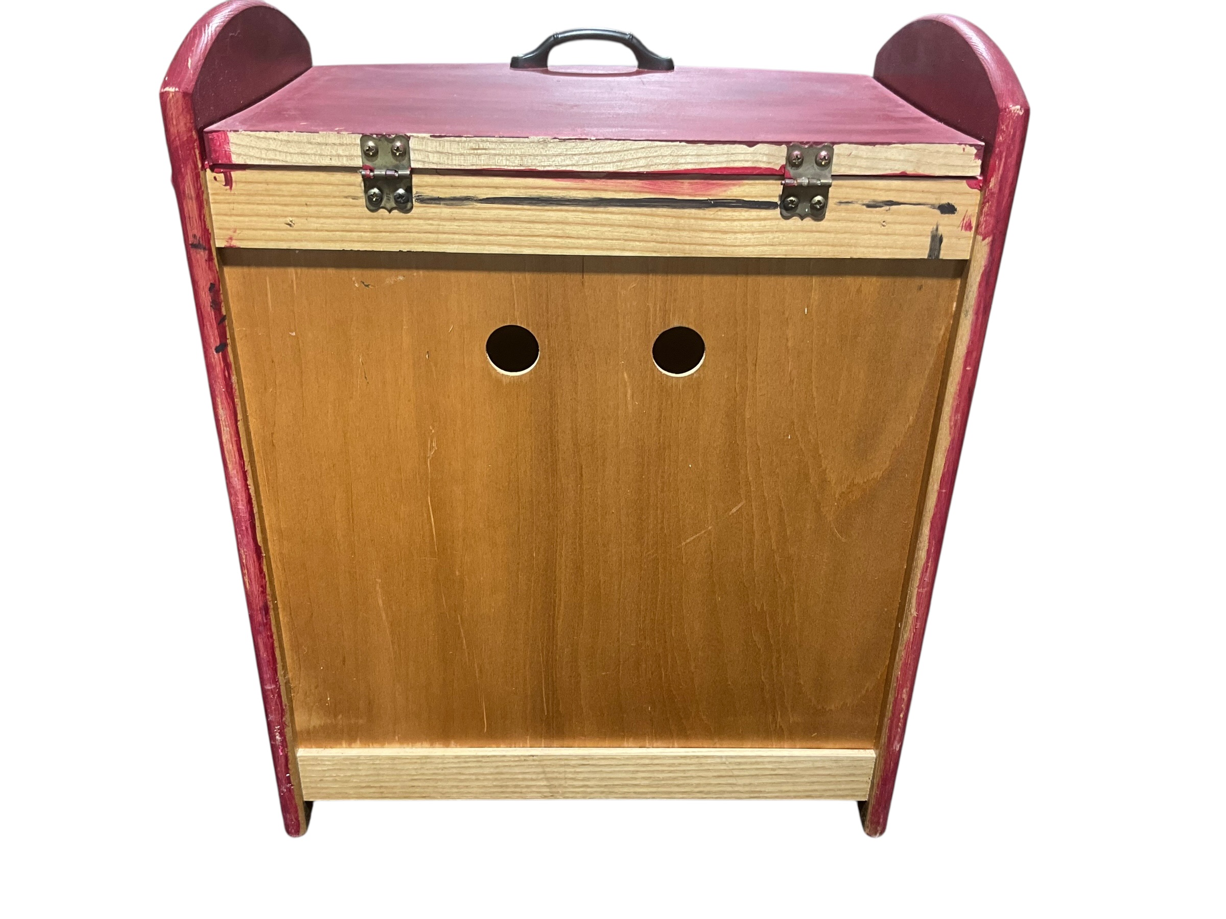 Red Creamery Wooden Storage Box