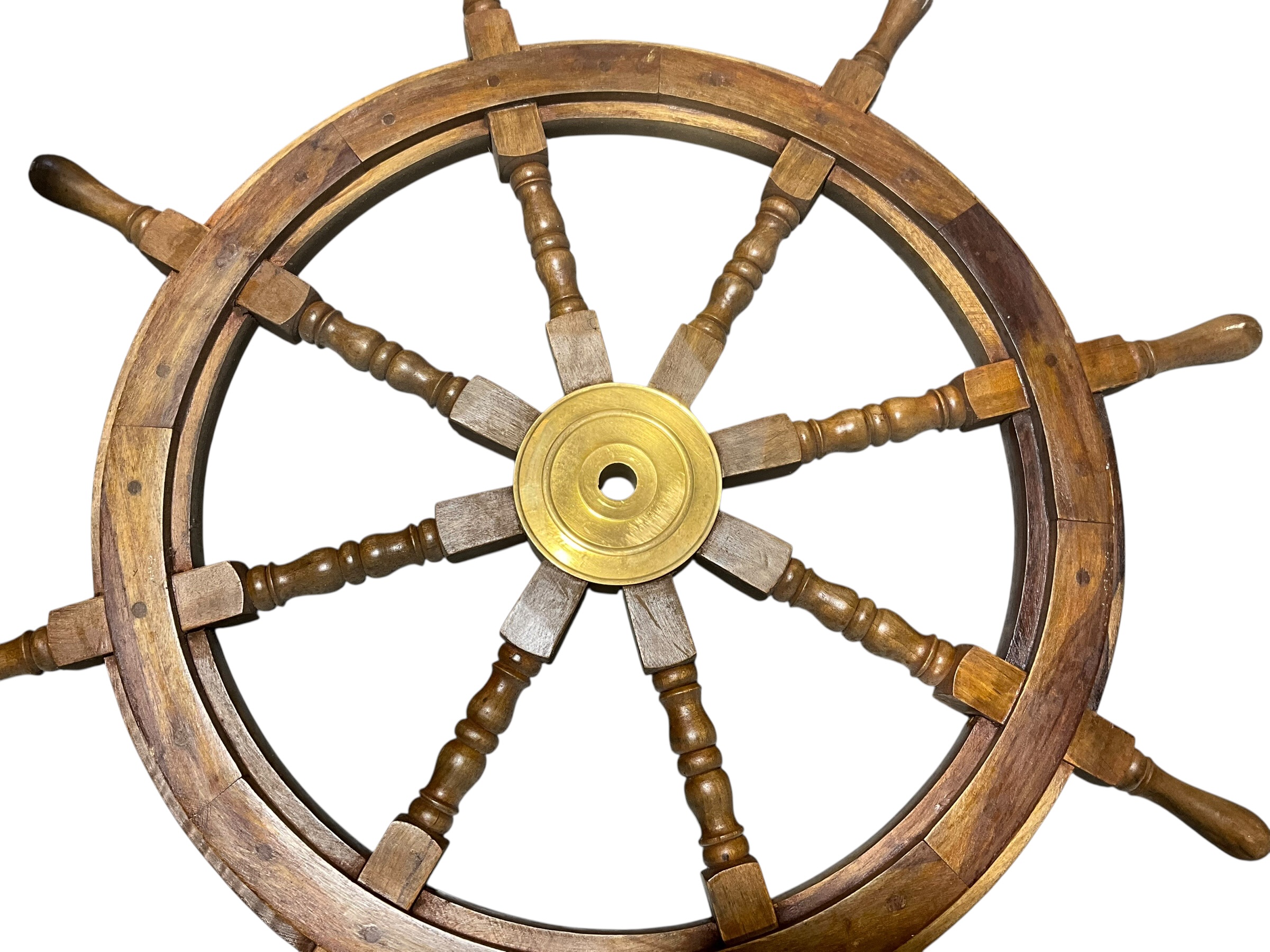 Large Wooden Ships Wheel
