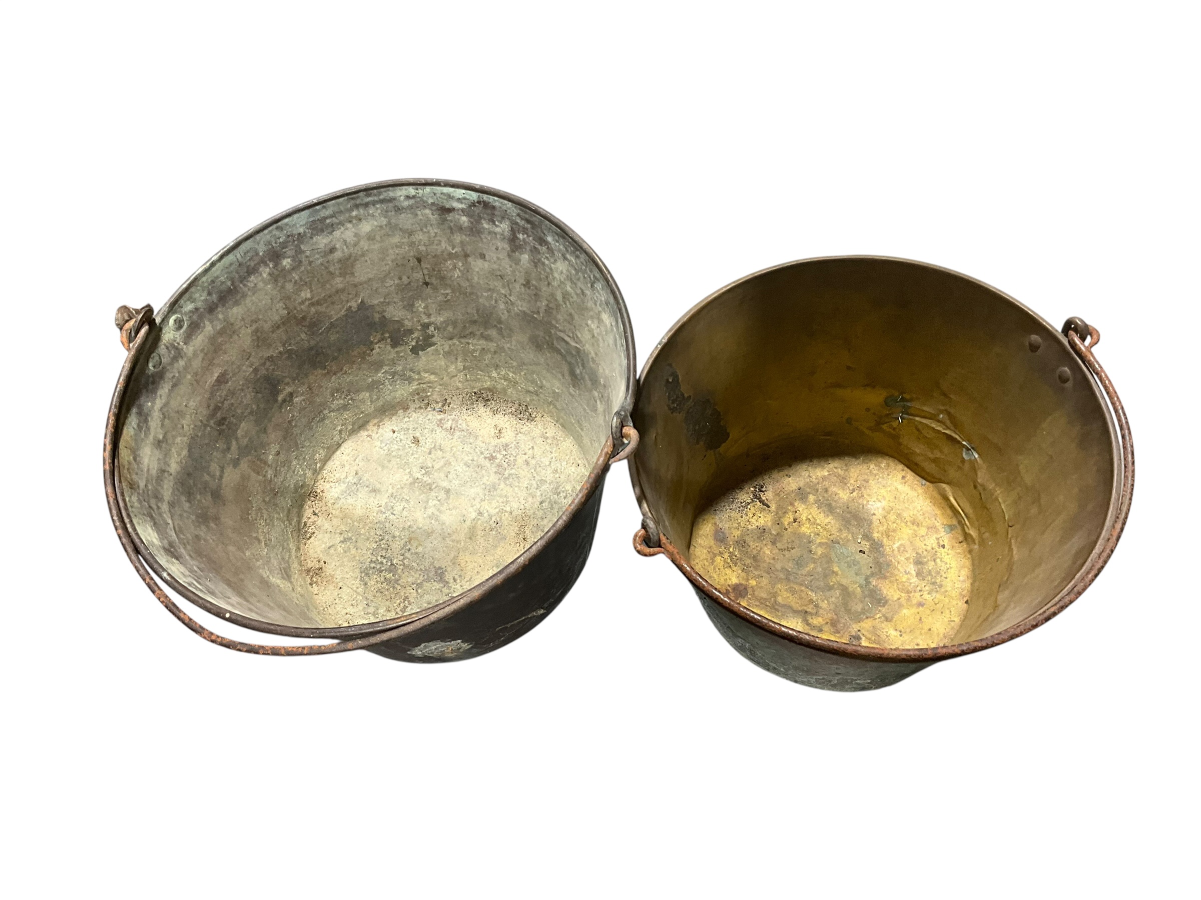 Two Large Vintage Copper Buckets