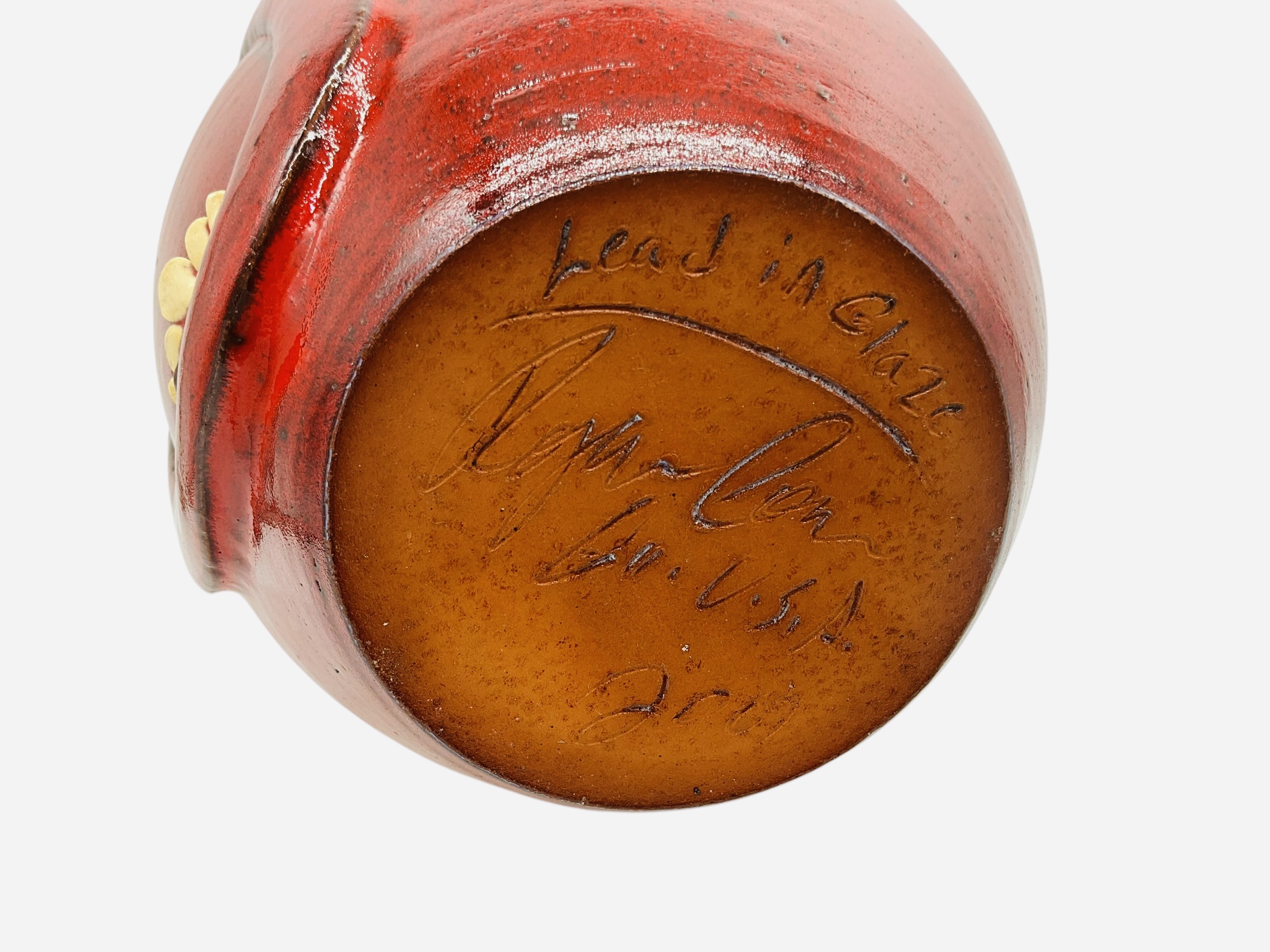 Roger Corn Red Face Jug