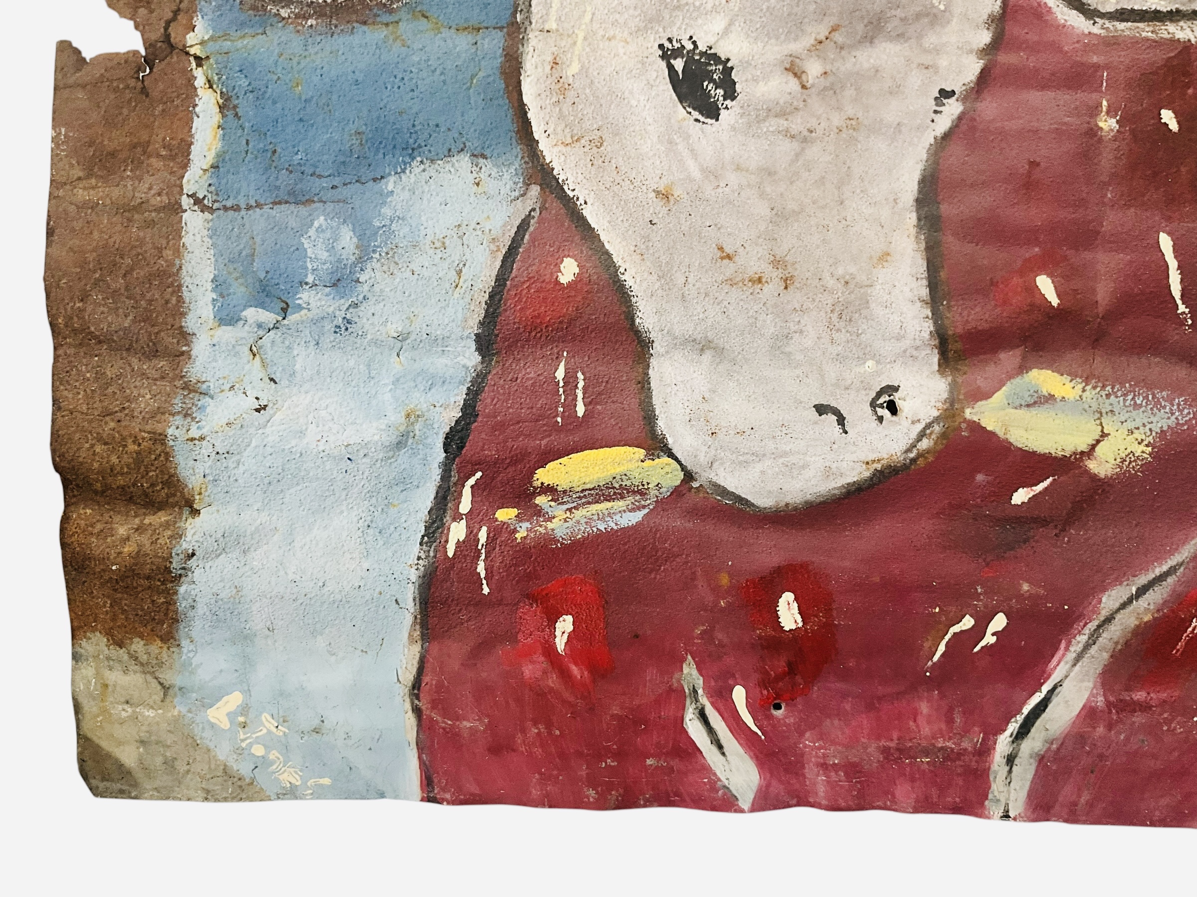 Leonard Jones Folk Art Painting on Tin
