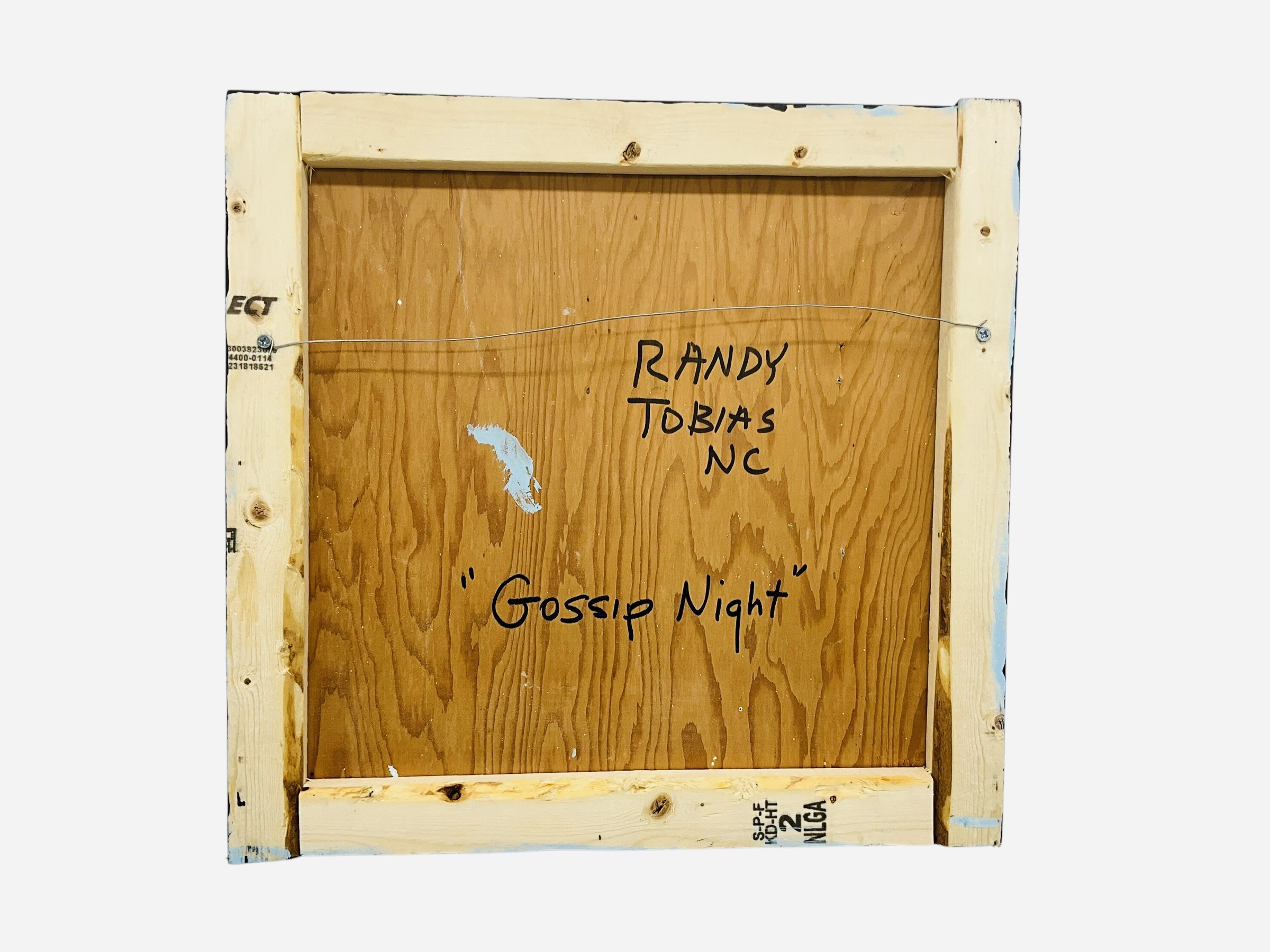 Randy Tobias Folk Art Painting - Gossip Night