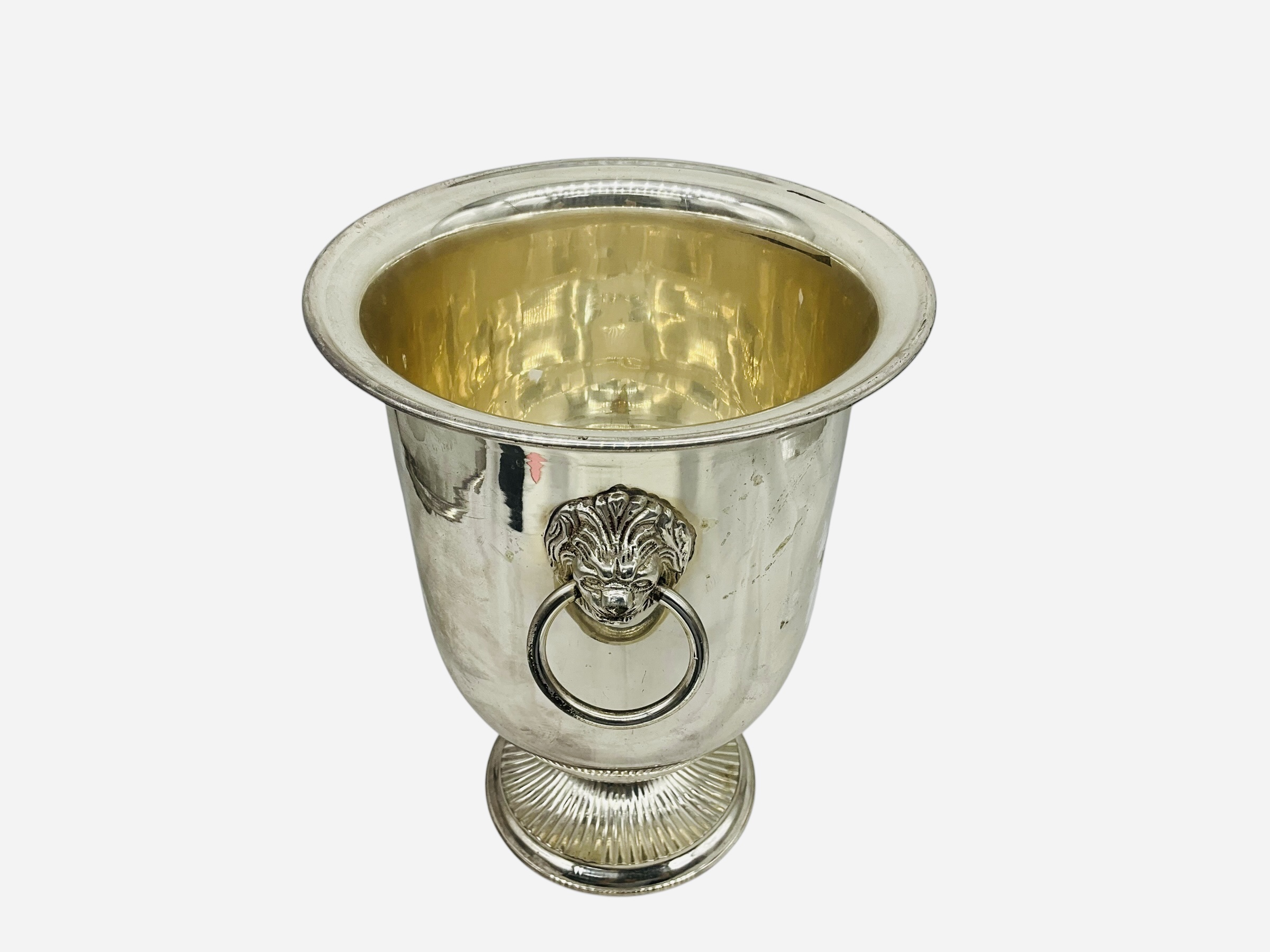 Silver Plate Ice Champagne Bucket