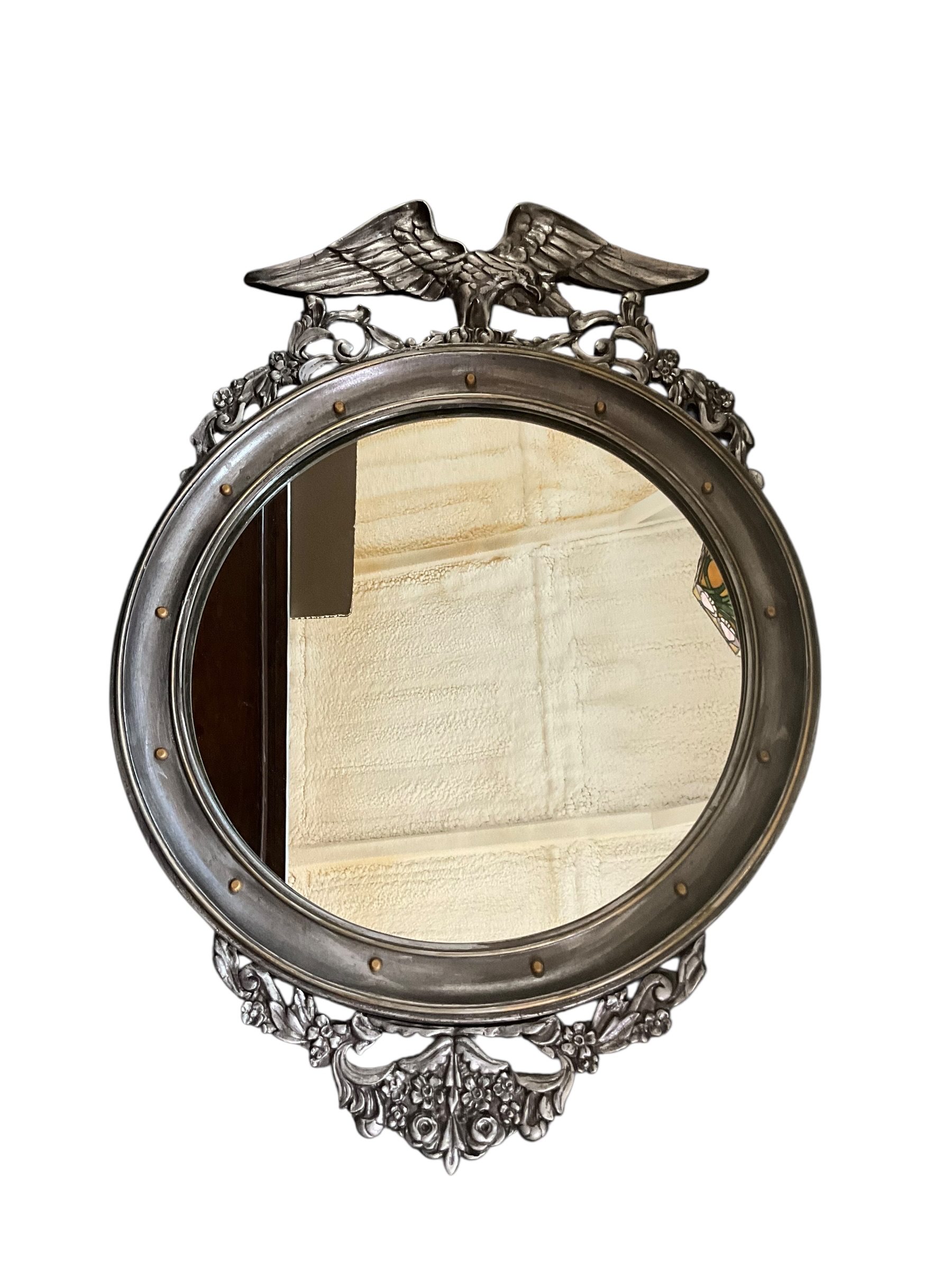Vintage Wood Framed Eagle Mirror